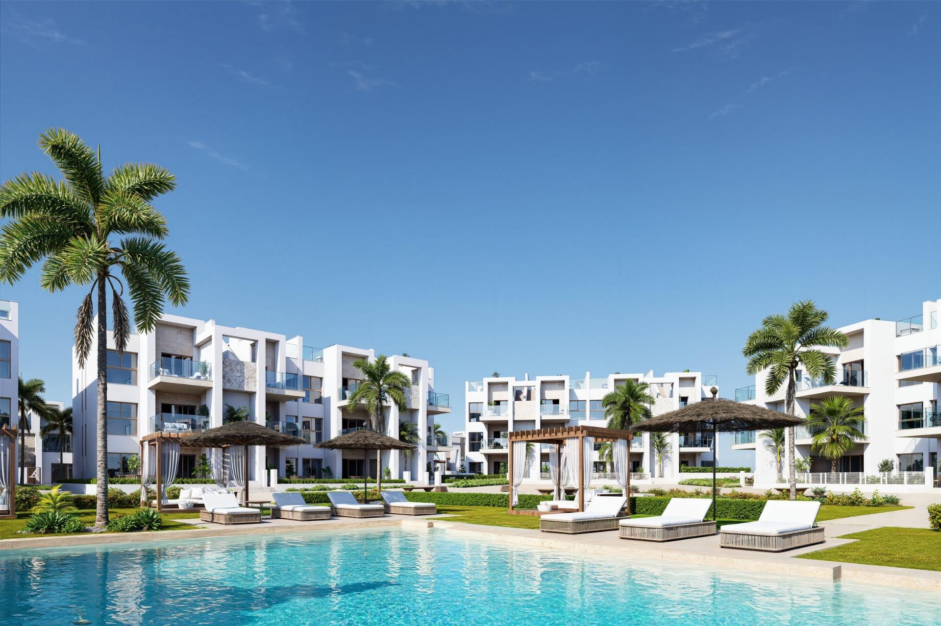 Appartements neufs dans un complexe résidentiel à La Serena Golf-Los Alcazares, près de la plage