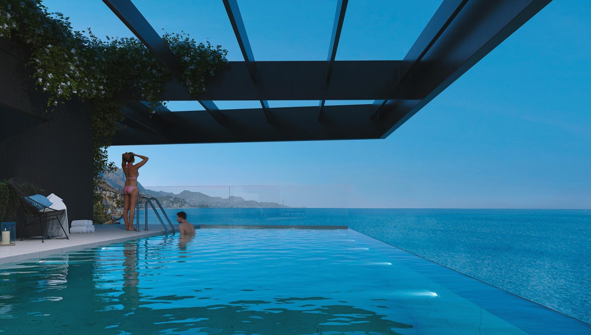 Moderne nieuwbouwwoningen direct aan het strand in Málaga