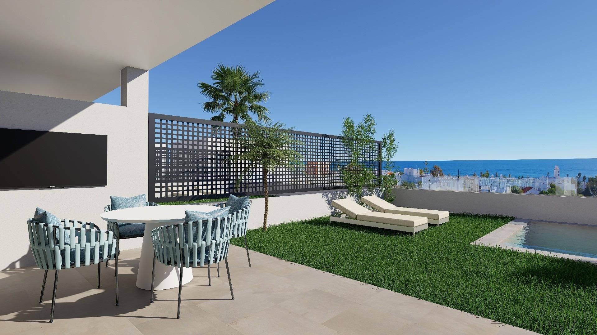 Apartamente și case de oraș cu vedere la mare în Mojácar Playa, la 600 de metri de plajă