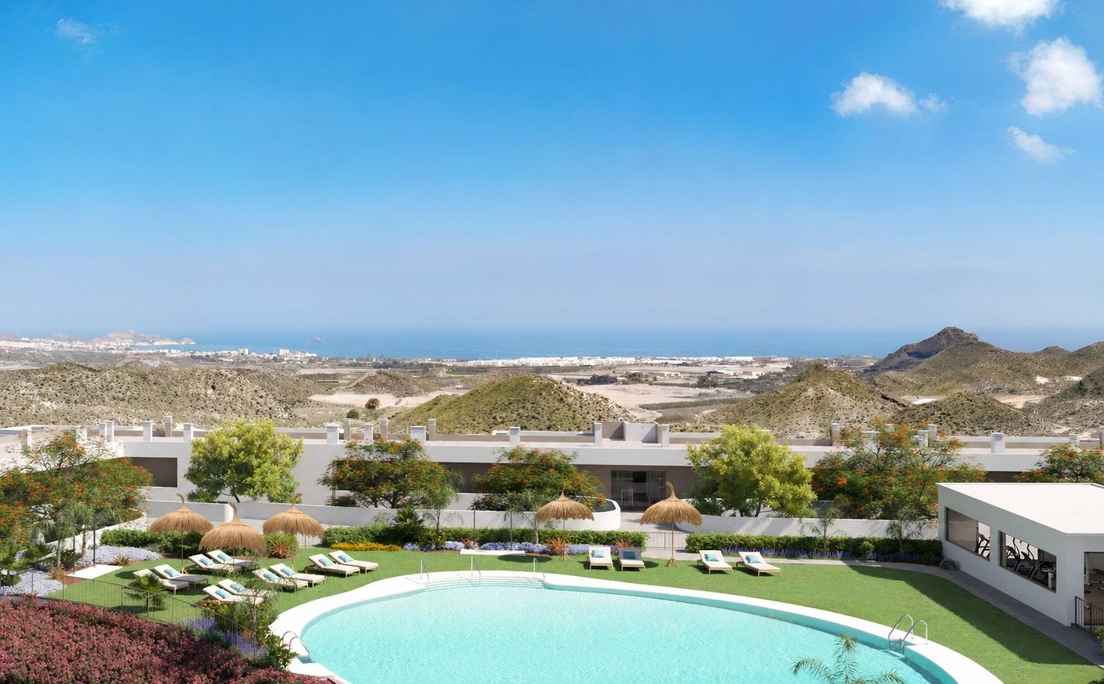 Neubauwohnungen mit Meer- und Golfblick in Pulpí, Almería