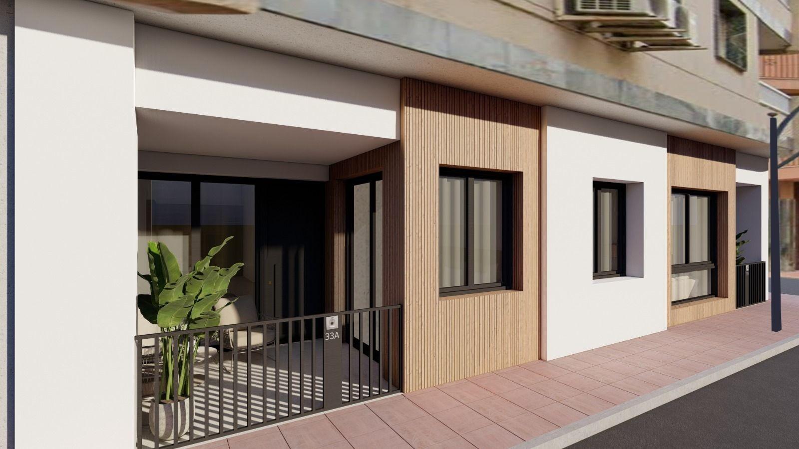 Neubau-Erdgeschosswohnungen 300 Meter vom Meer entfernt in Santiago de la Ribera, Murcia
