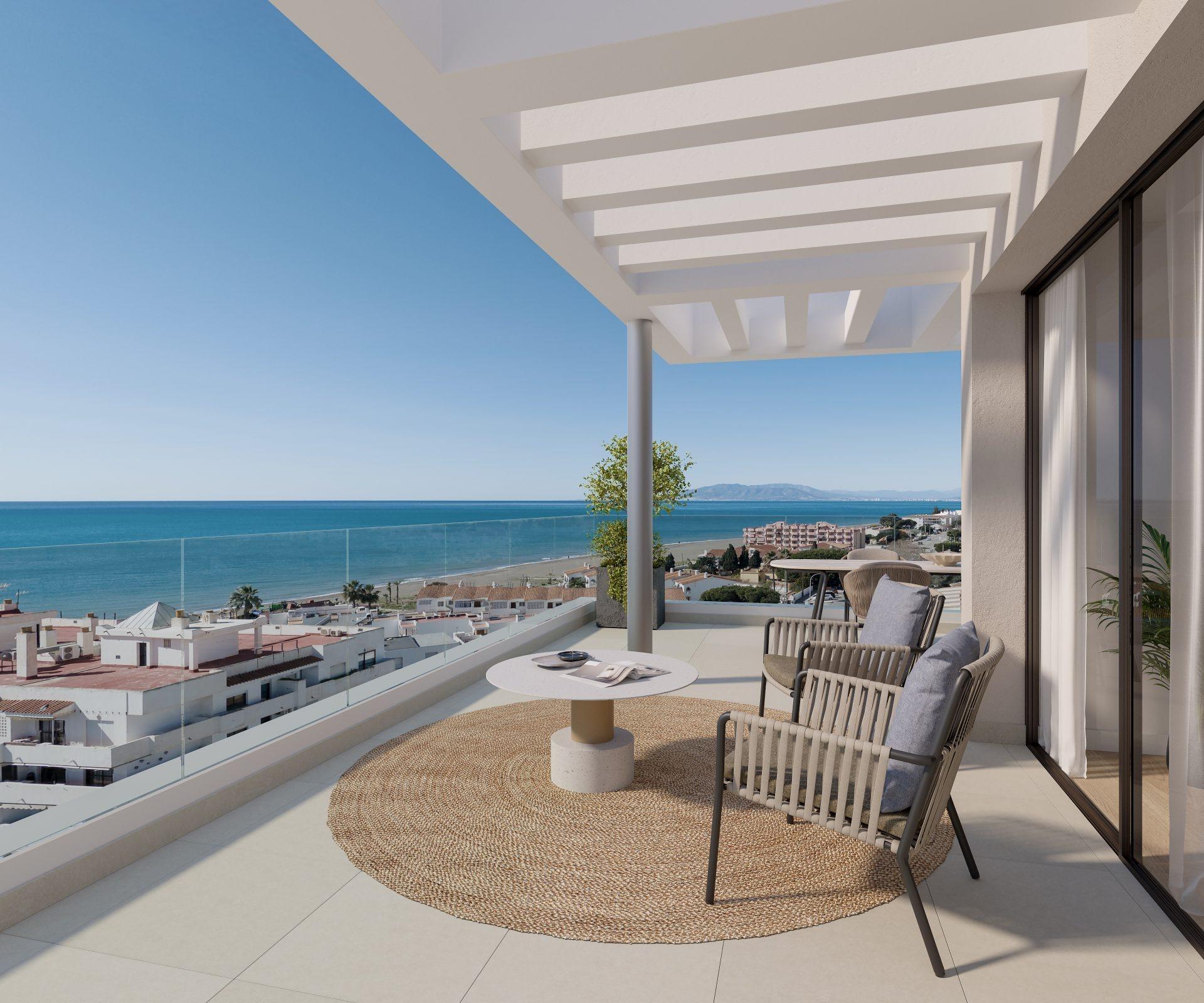 Apartamentos de nueva construcción a 100 m del mar en Rincón de la Victoria, Torre de Benagalbon