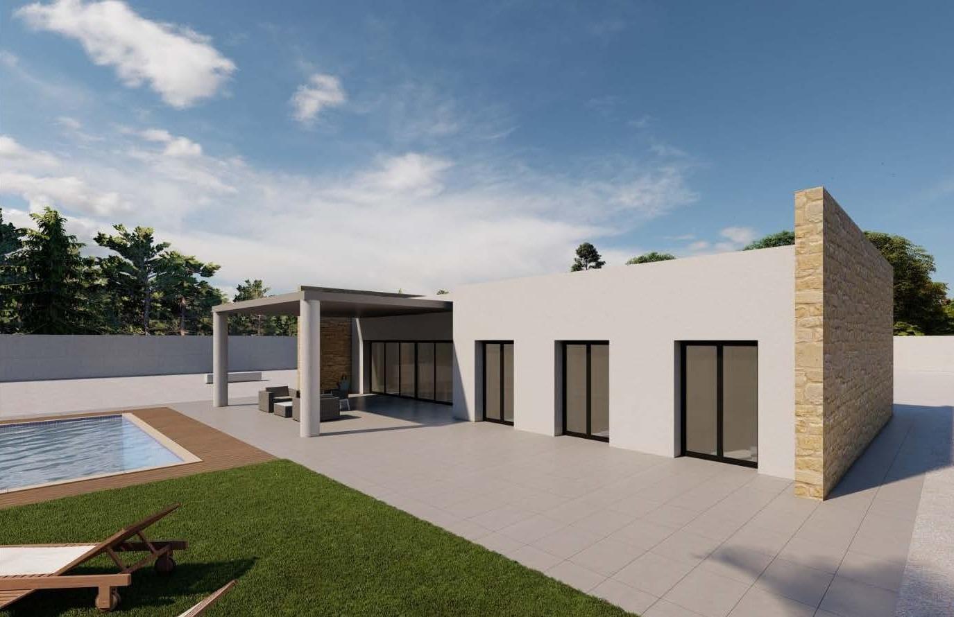 Vilă modernă, recent construită, pe un teren rural mare, lângă Pinoso