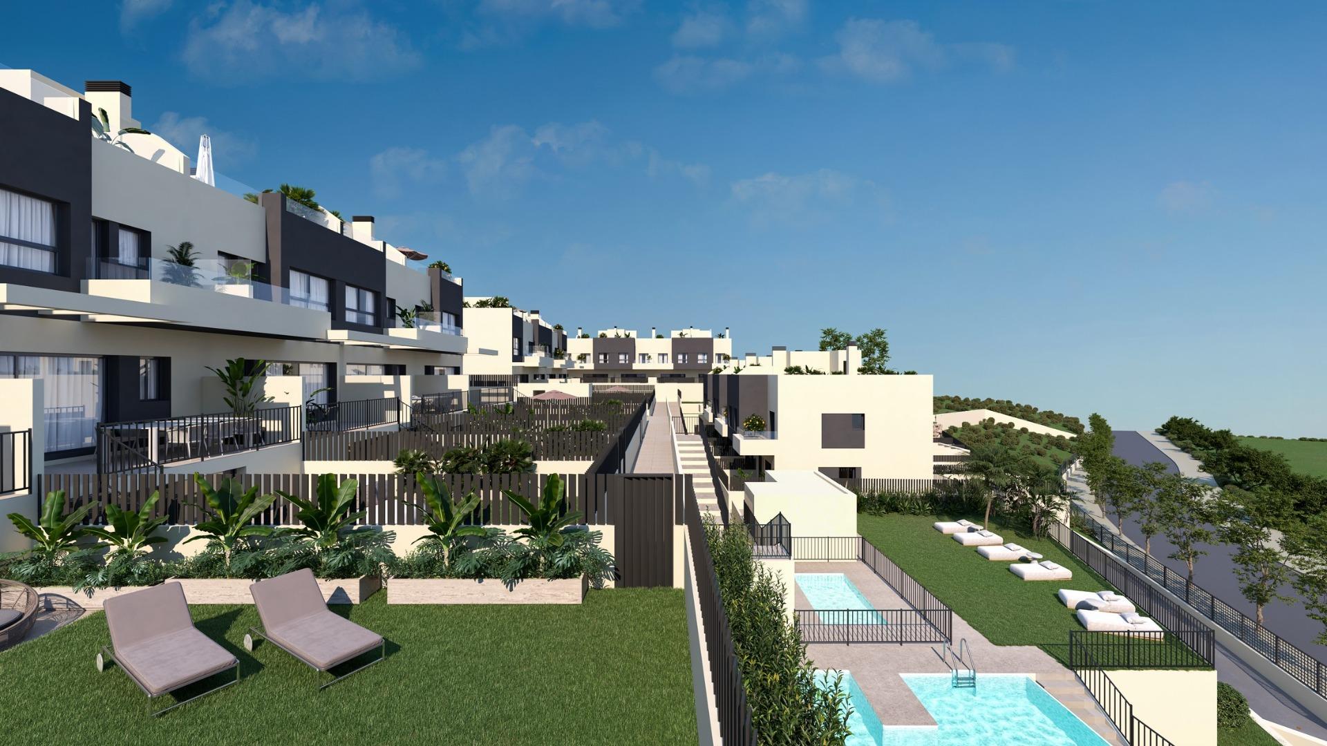 Maisons mitoyennes neuves de 4 chambres à Torre del Mar À seulement 800 m de la plage