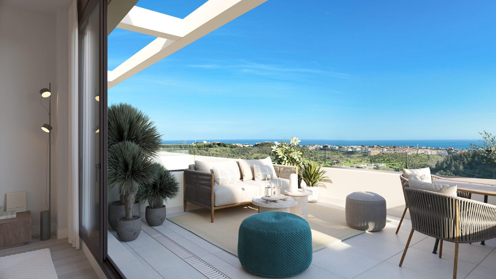 Neubauwohnungen mit freiem Blick in Mijas Costa – Costa del Sol