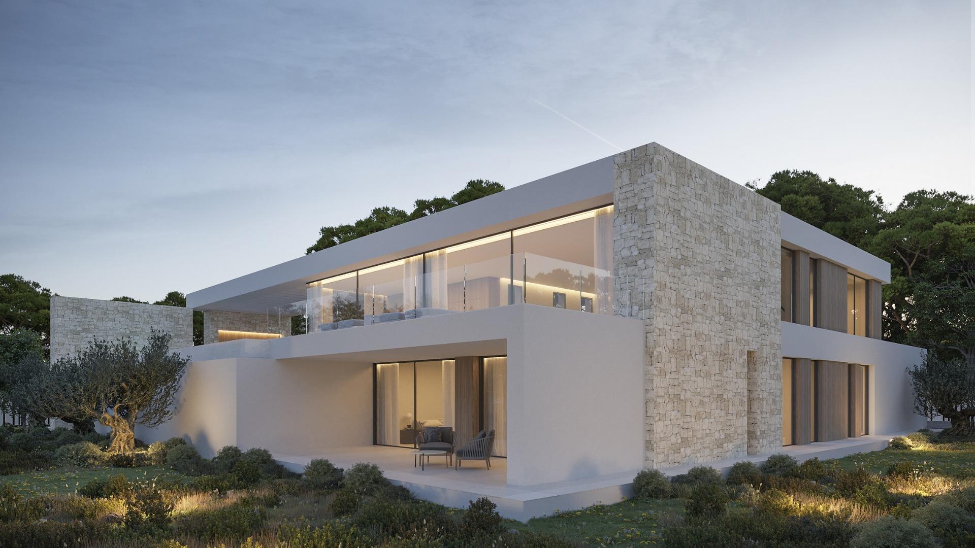 Luxuriöse Neubau-Villen zum Verkauf in Moraira-Teulada in Meeresnähe