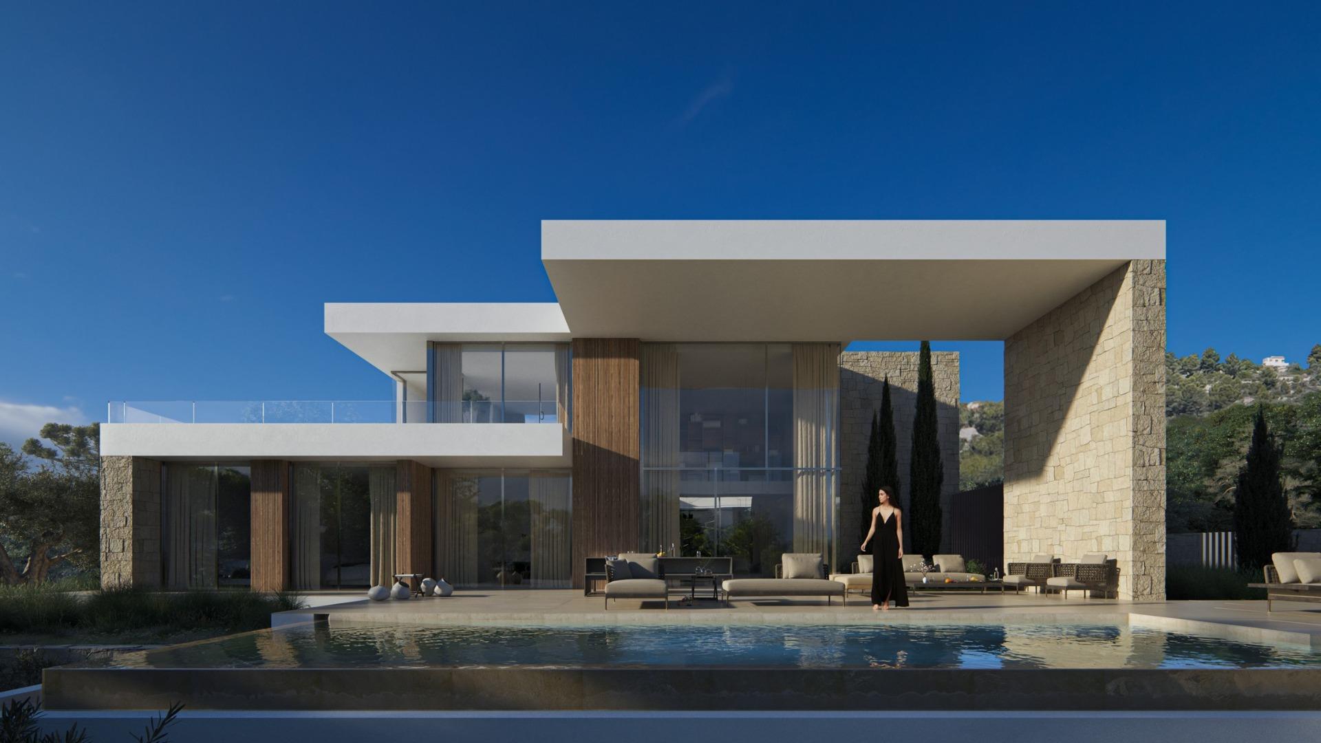 Vilă contemporană de lux cu vedere la mare în Benimeit, Moraira