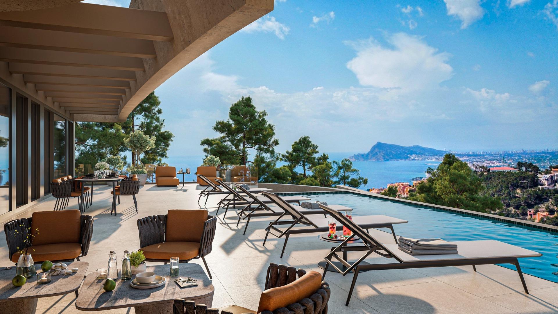 Villa contemporaine de luxe avec vue panoramique sur la mer à Altea Hills, Costa Blanca Nord