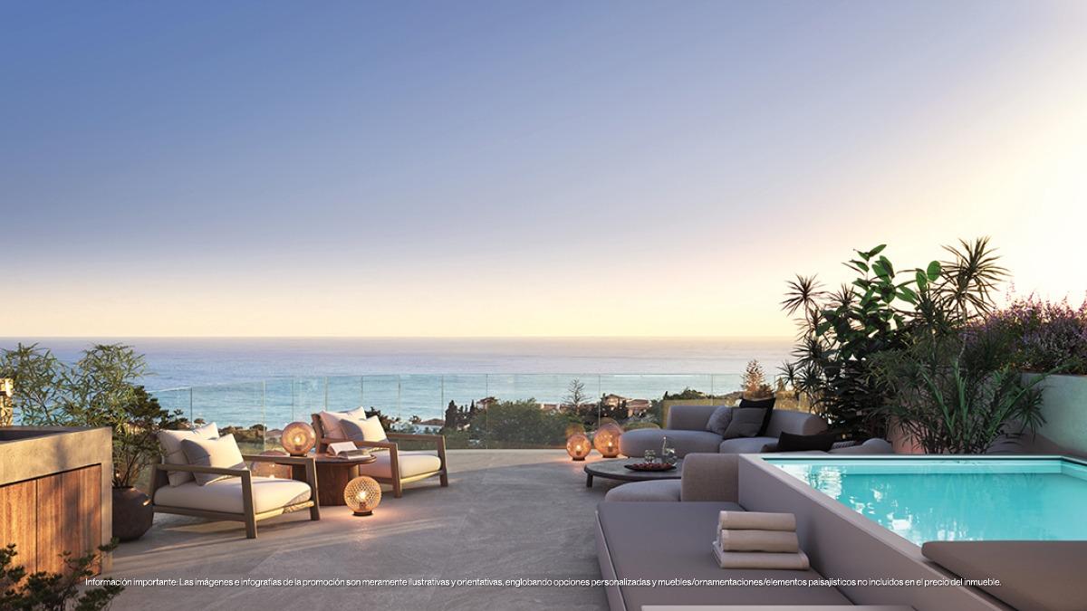Luxe nieuwbouwwoningen te koop in Las Lomas del Higuerón met uitzicht op zee en privézwembaden