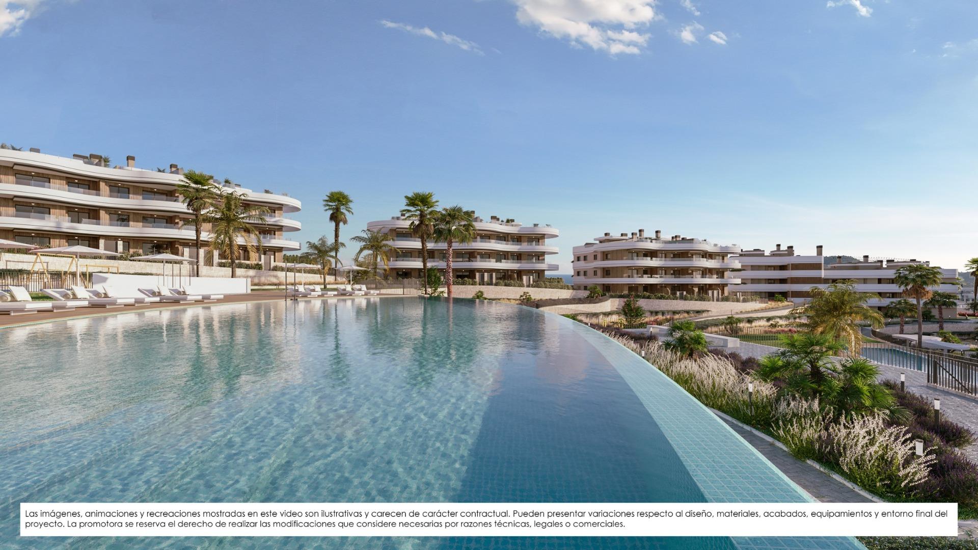 Nieuwbouwwoningen te koop in Finestrat met uitzicht op zee en voorzieningen in resortstijl