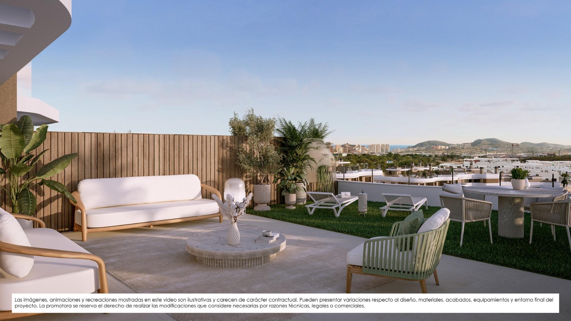 Appartements neufs à vendre à Finestrat avec vue sur la mer et équipements dignes d'un complexe hôtelier