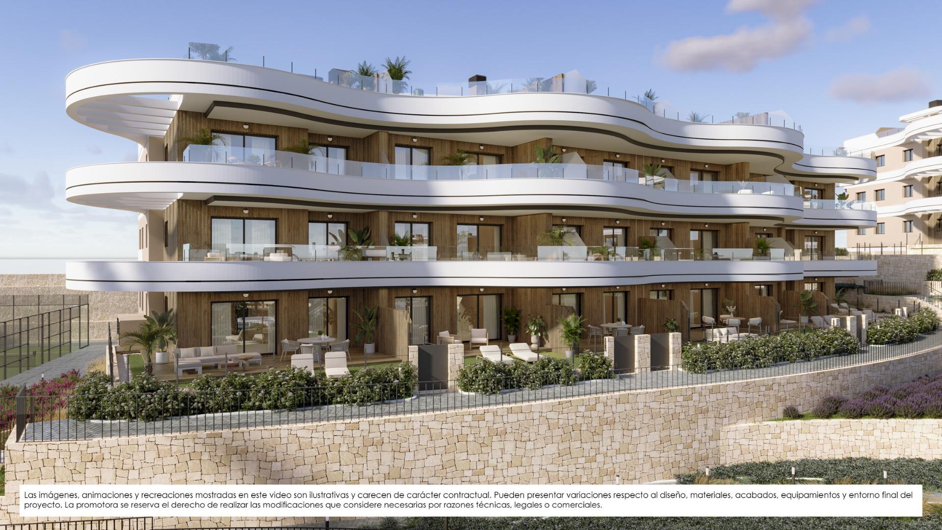 Appartements neufs à vendre à Finestrat avec vue sur la mer et équipements dignes d'un complexe hôtelier