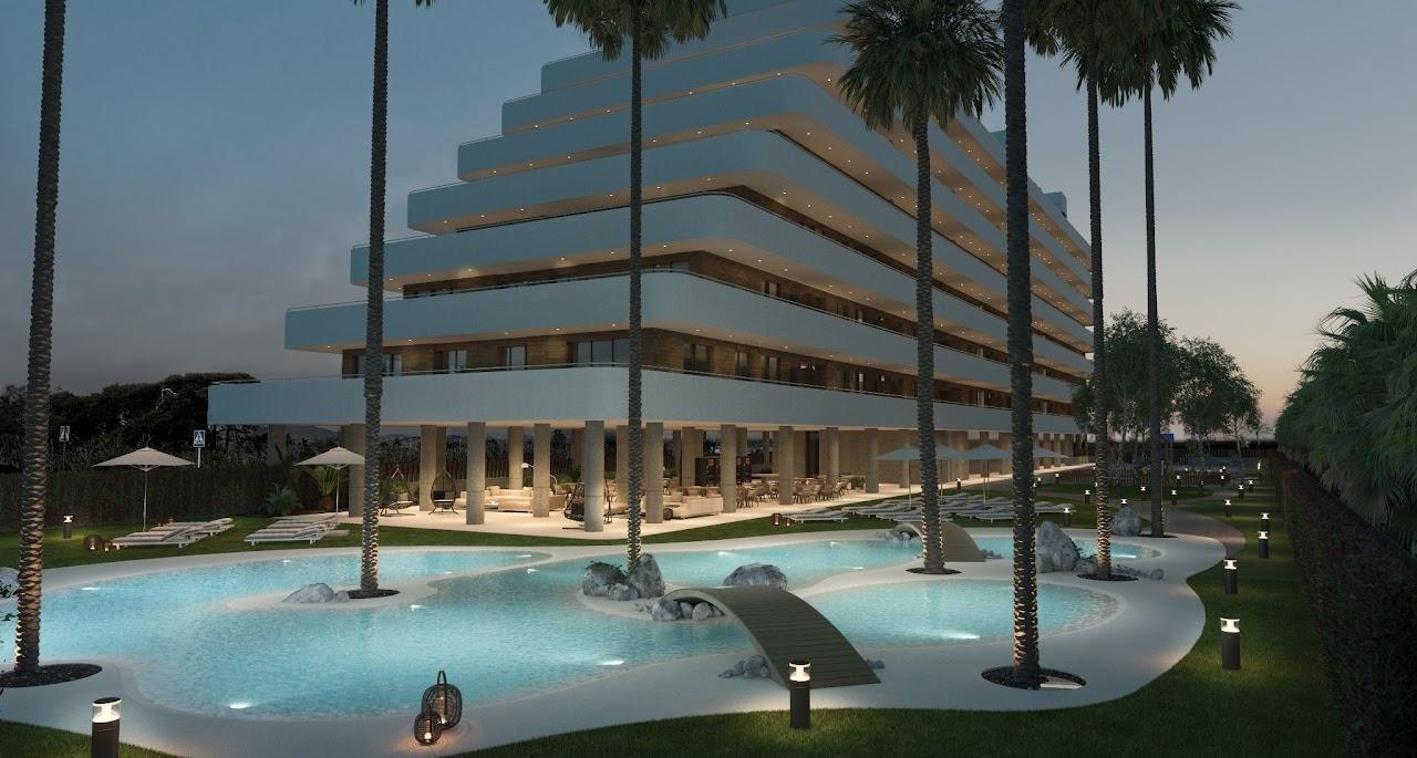 Apartamente noi de lux pe malul mării de vânzare în Moncofa, cu vedere la mare