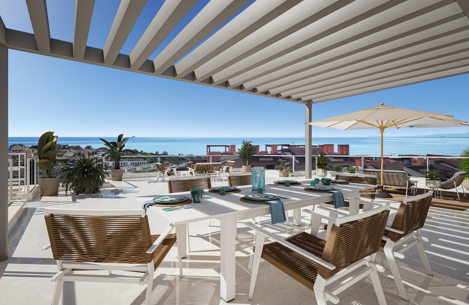 Neubauwohnungen mit Meerblick in Bahía de las Rocas, Manilva, Costa del Sol