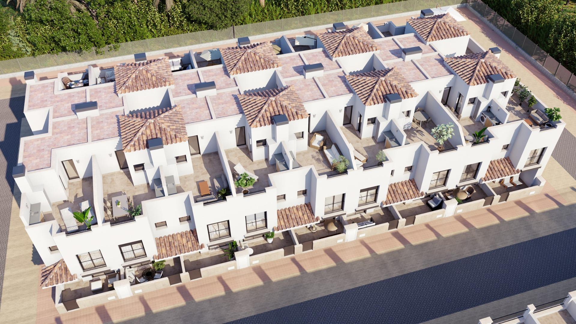 Moderne Reihenhäuser in der Nähe von Golfplätzen in Santa Rosalia-Murcia