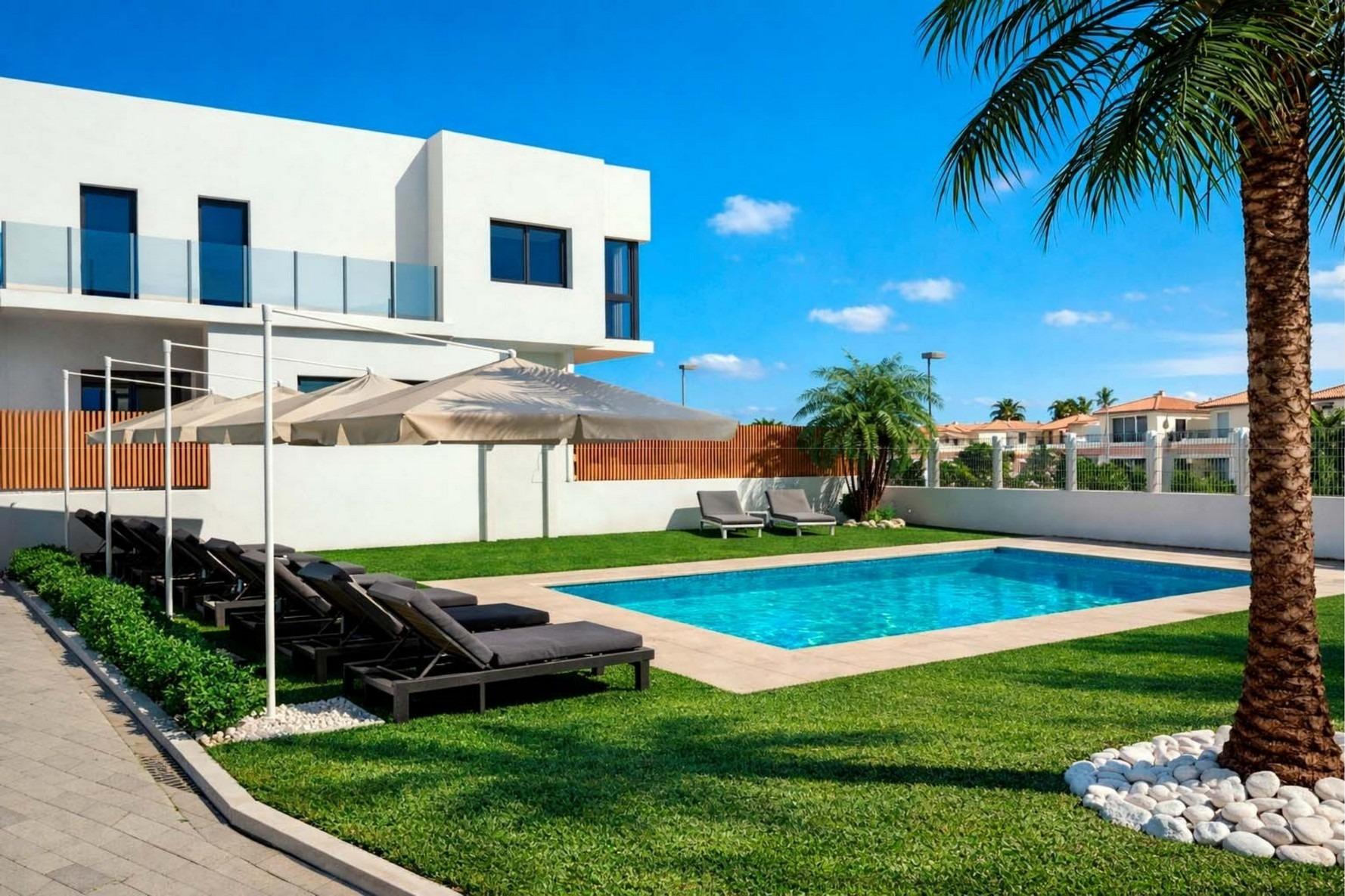 Villas jumelées neuves en bord de mer à Moncofa avec vue sur la mer