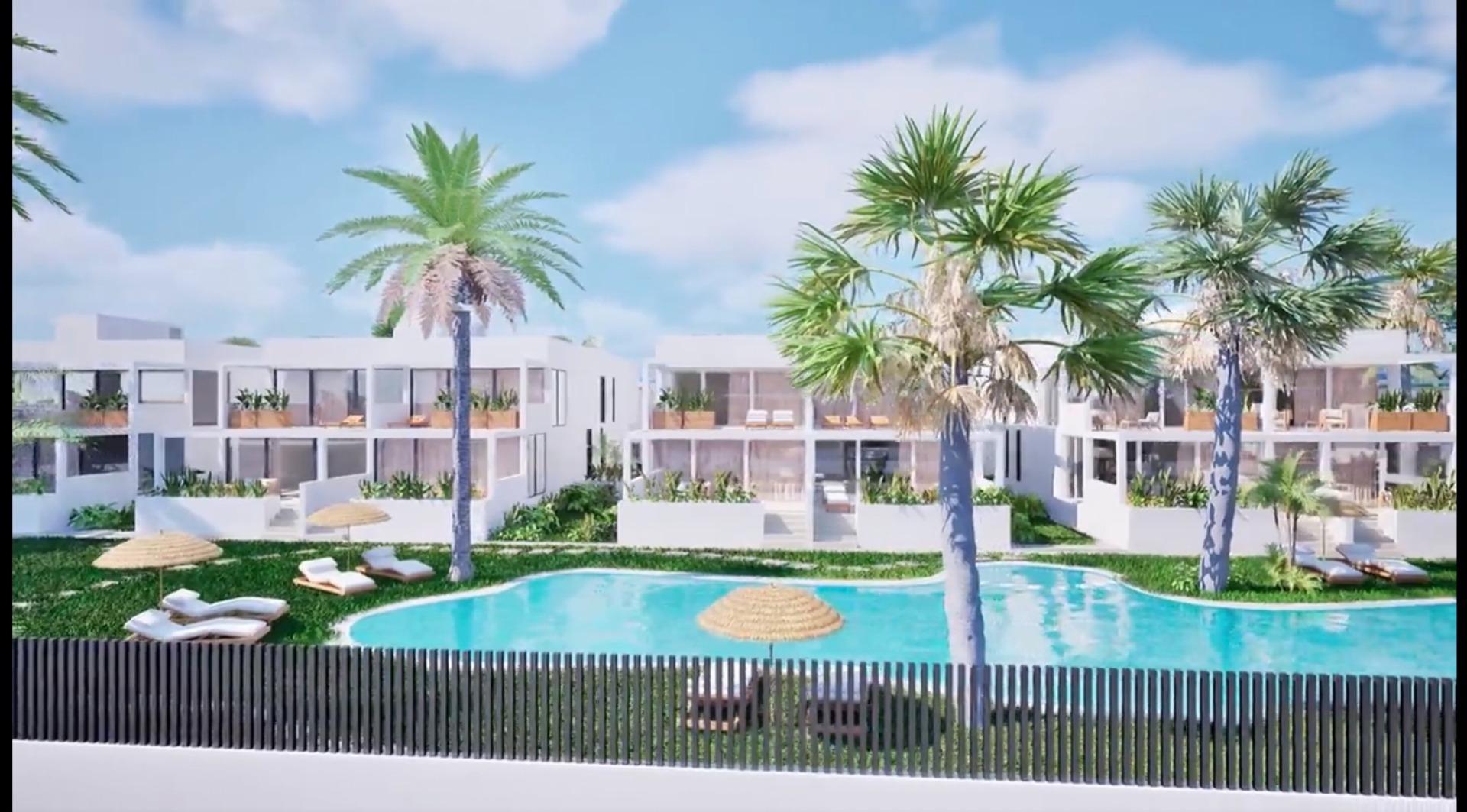 Neubau-Bungalows zum Verkauf in Mar de Cristal in Strandnähe