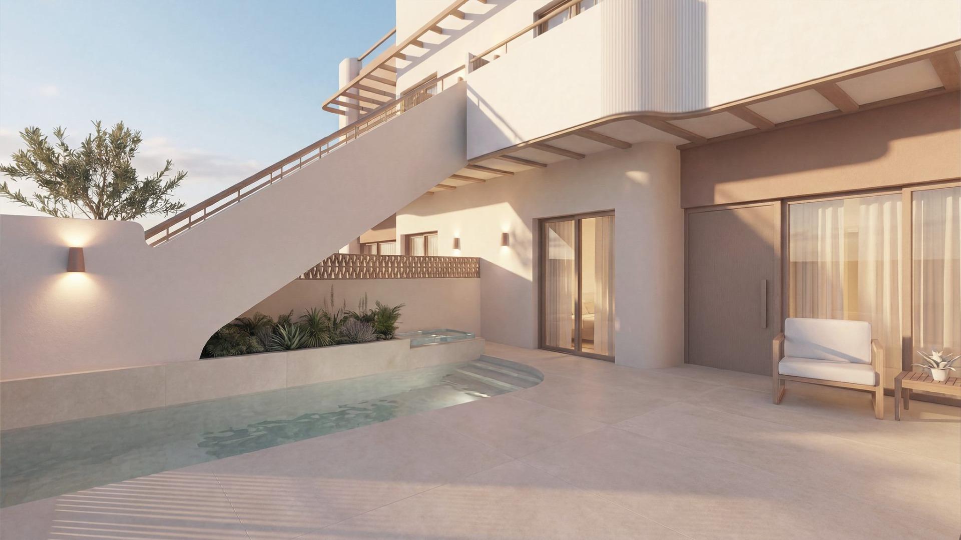 Bungalows neufs exclusifs avec piscine privée à Pilar de la Horadada