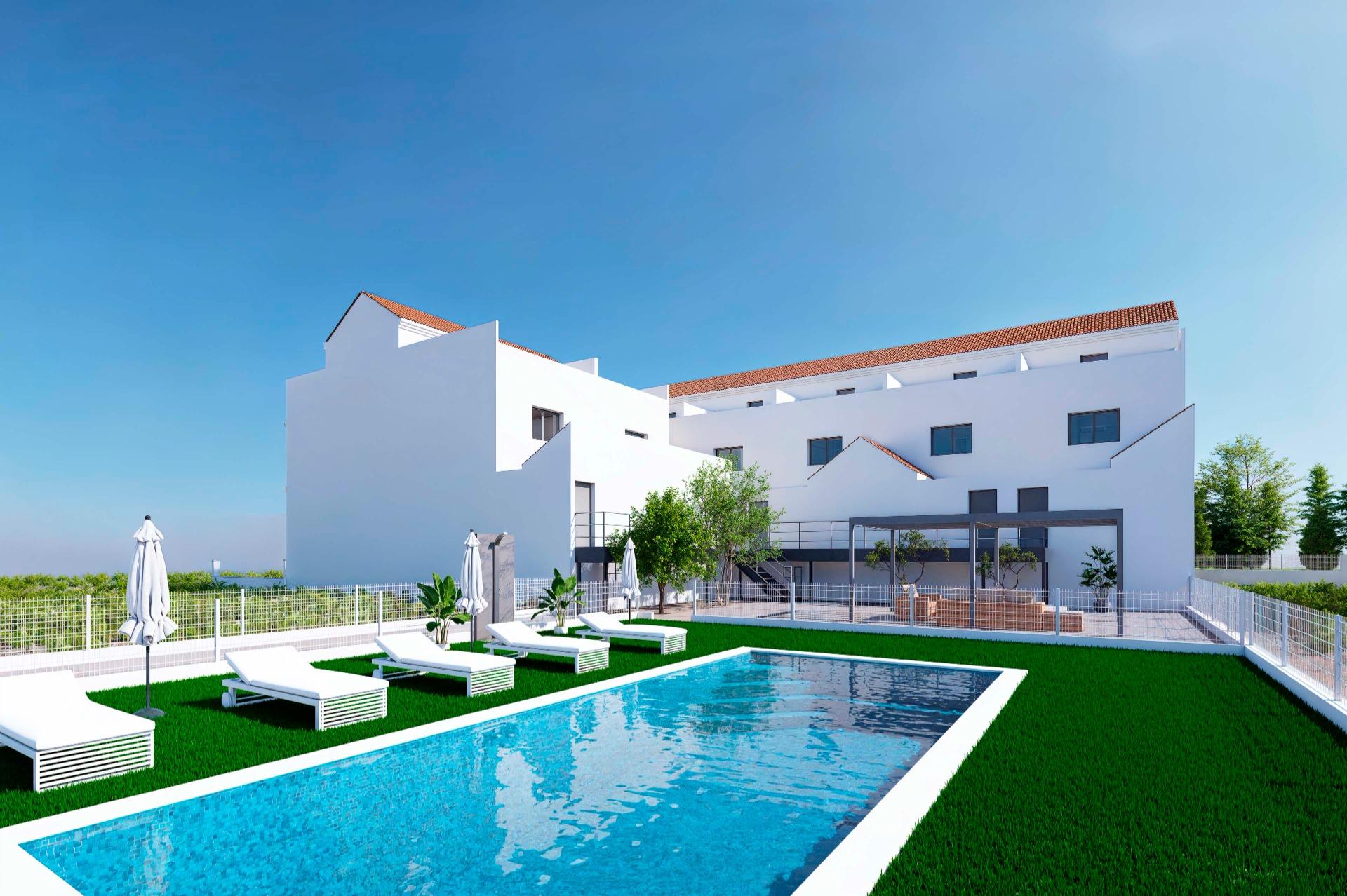 Moderne Reihenhäuser mit Solarium und Keller in Rafal, Alicante