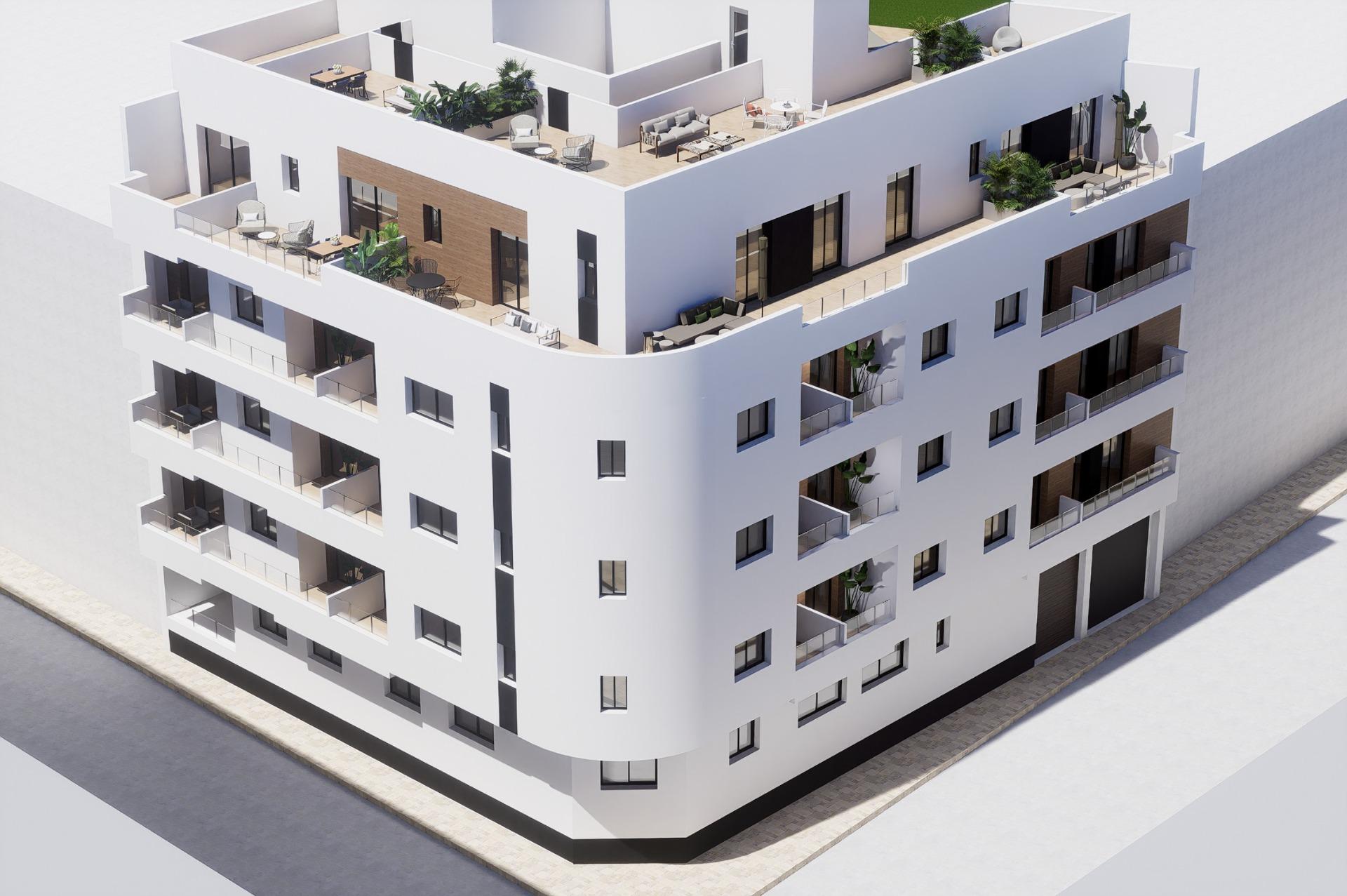 Neubauwohnungen im Zentrum von Torrevieja in der Nähe von Playa del Cura