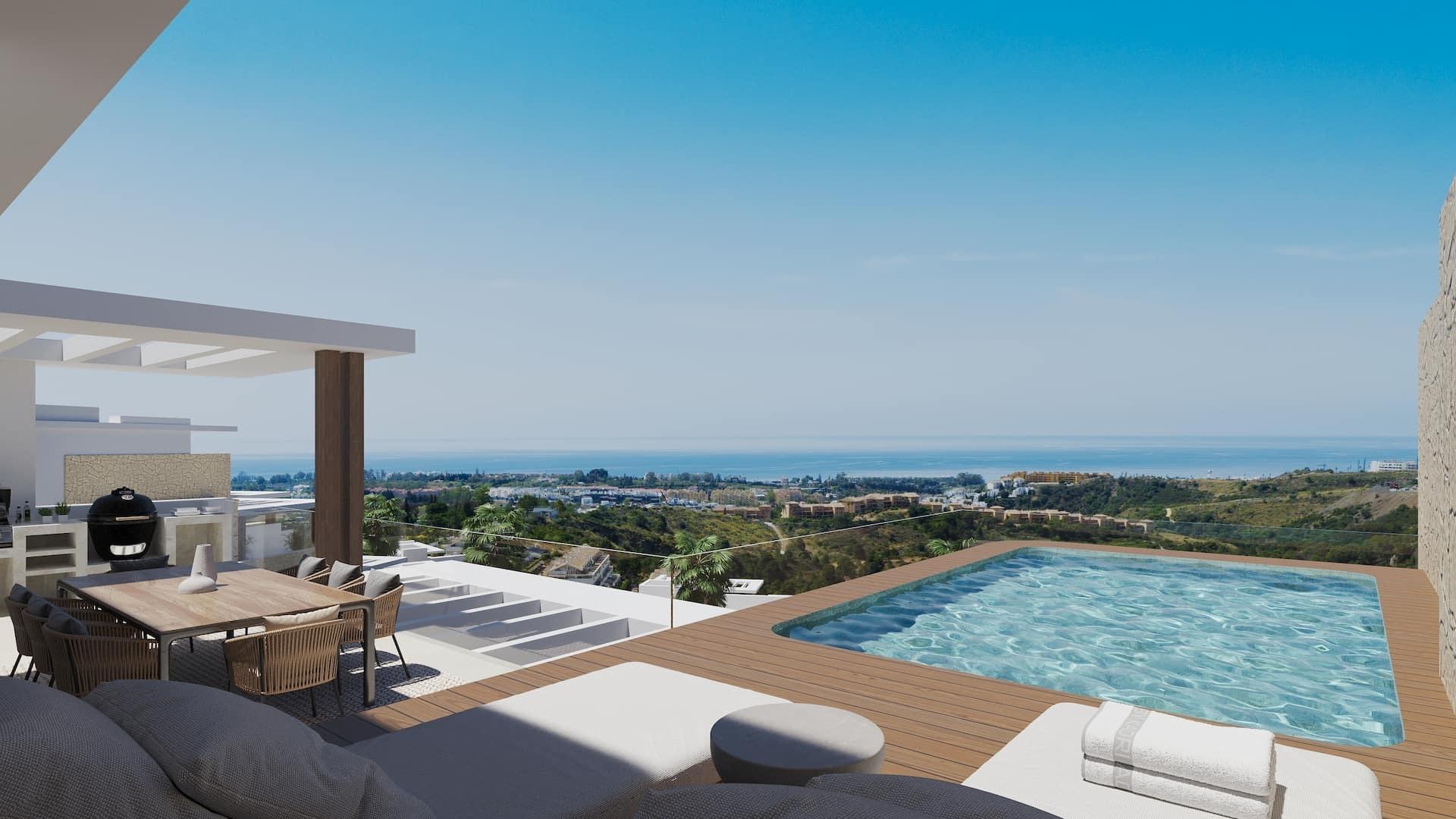 Appartements de luxe à Estepona avec vue imprenable sur la mer