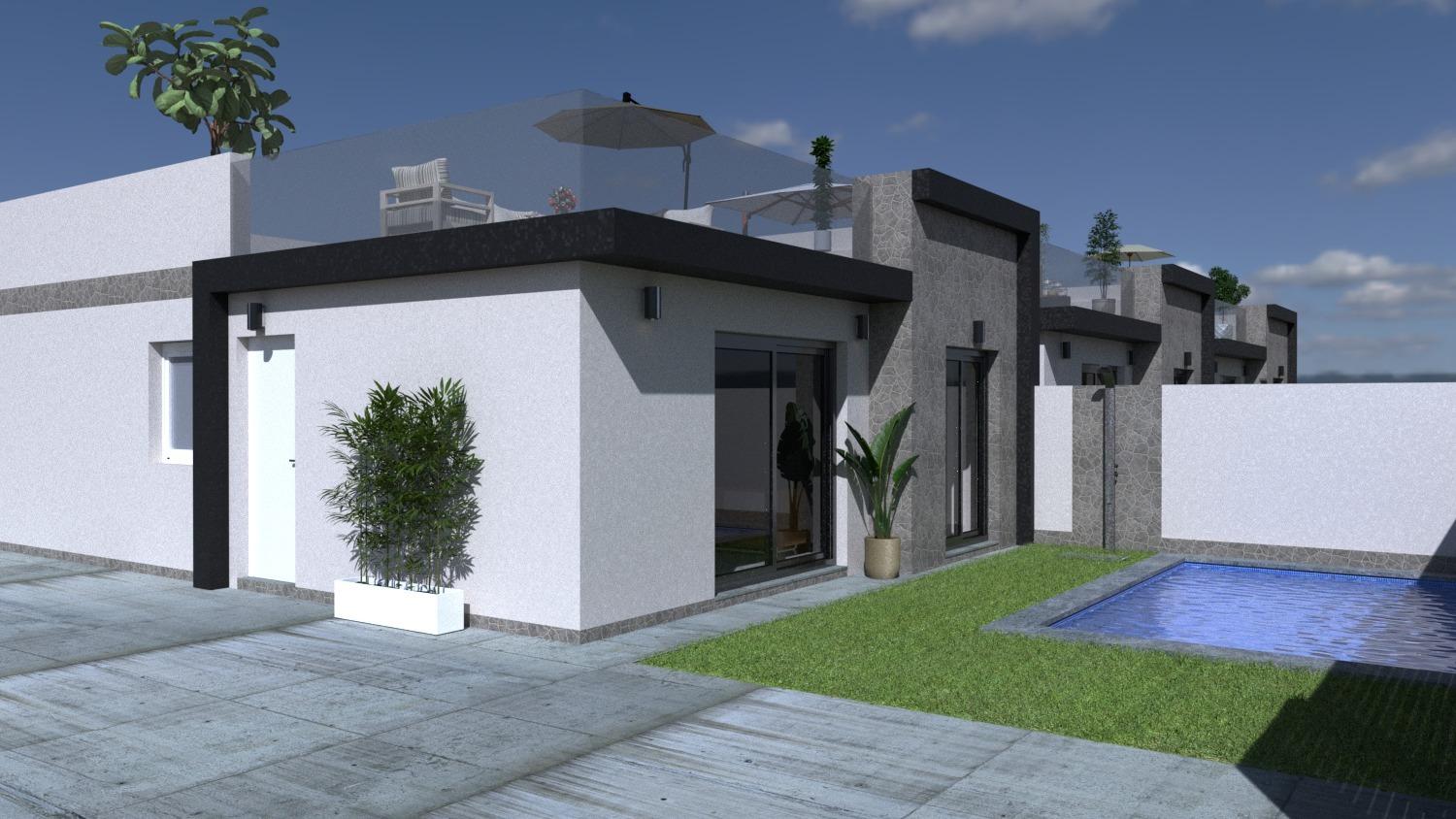Luxuriöse einstöckige Villen mit privaten Pools in Balsicas, Murcia