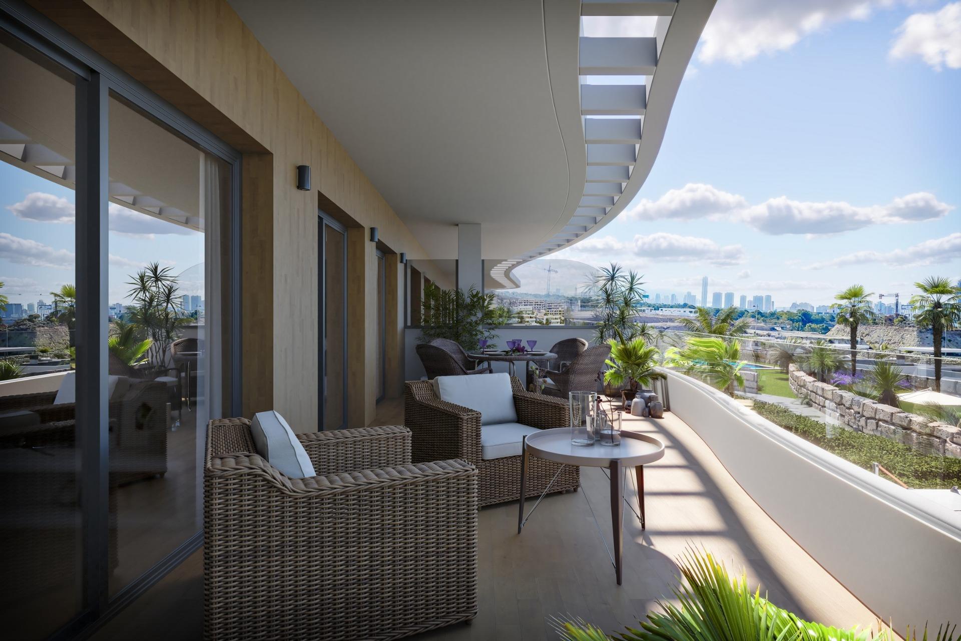 Apartamente și vile noi de lux cu vedere panoramică la mare în Finestrat