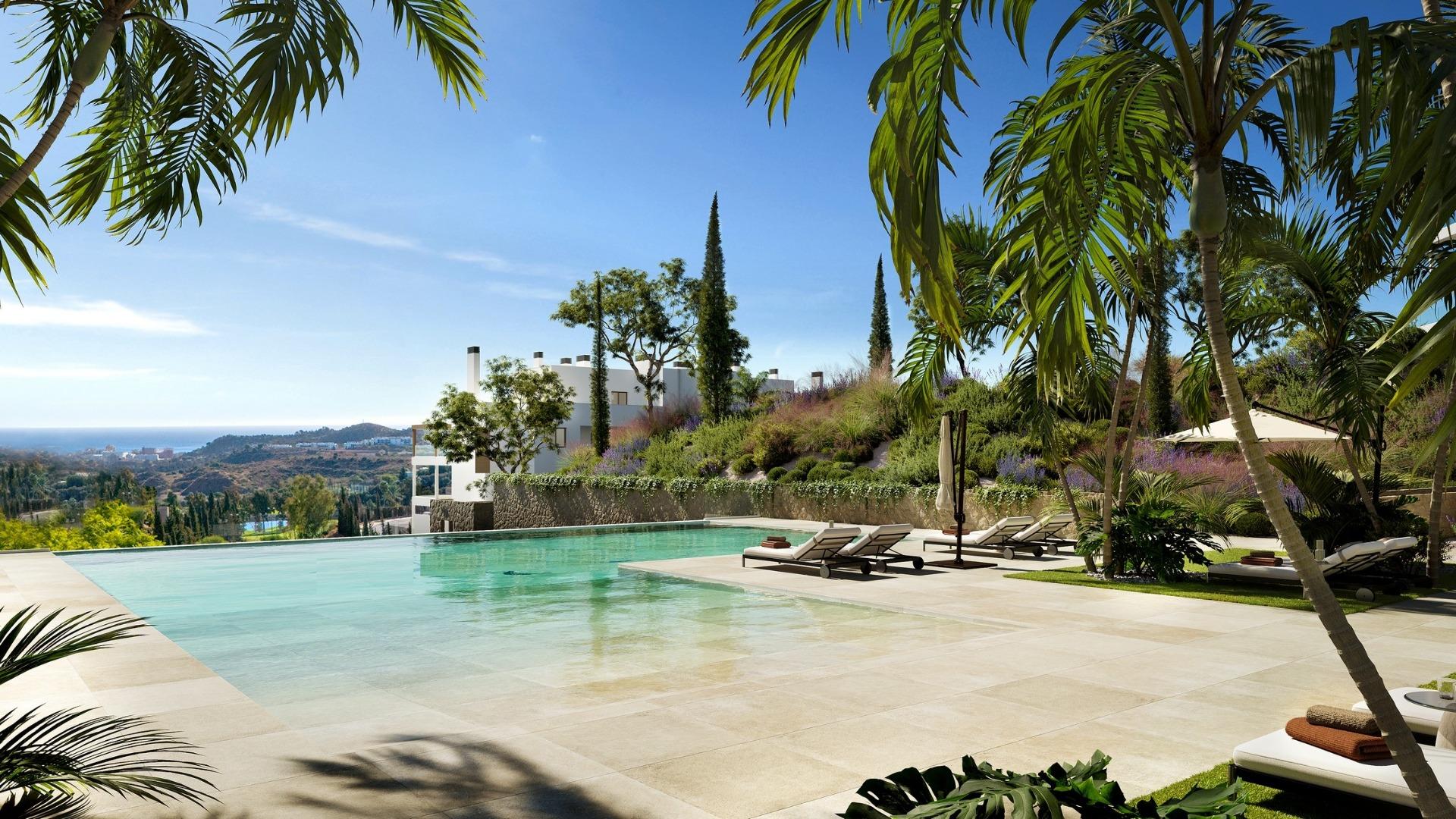 Nieuwbouwappartementen met zeezicht in Las Lagunas de Mijas