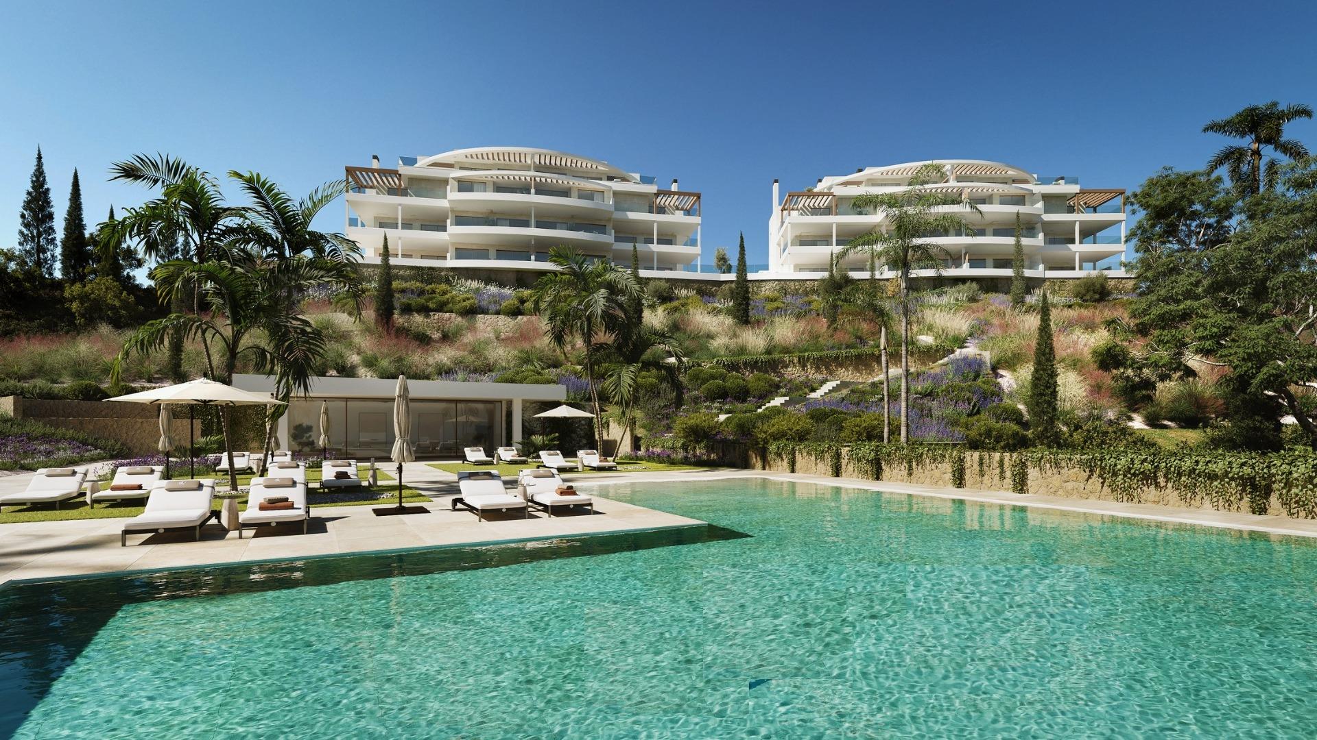 Apartamentos de nueva construcción con vistas al mar en Las Lagunas de Mijas