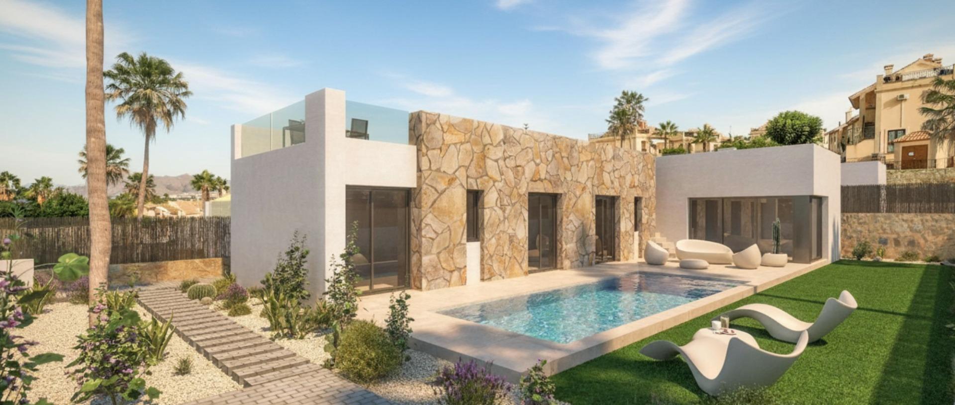 Luxuriöse Neubauvillen neben dem Golfplatz La Finca in Algorfa