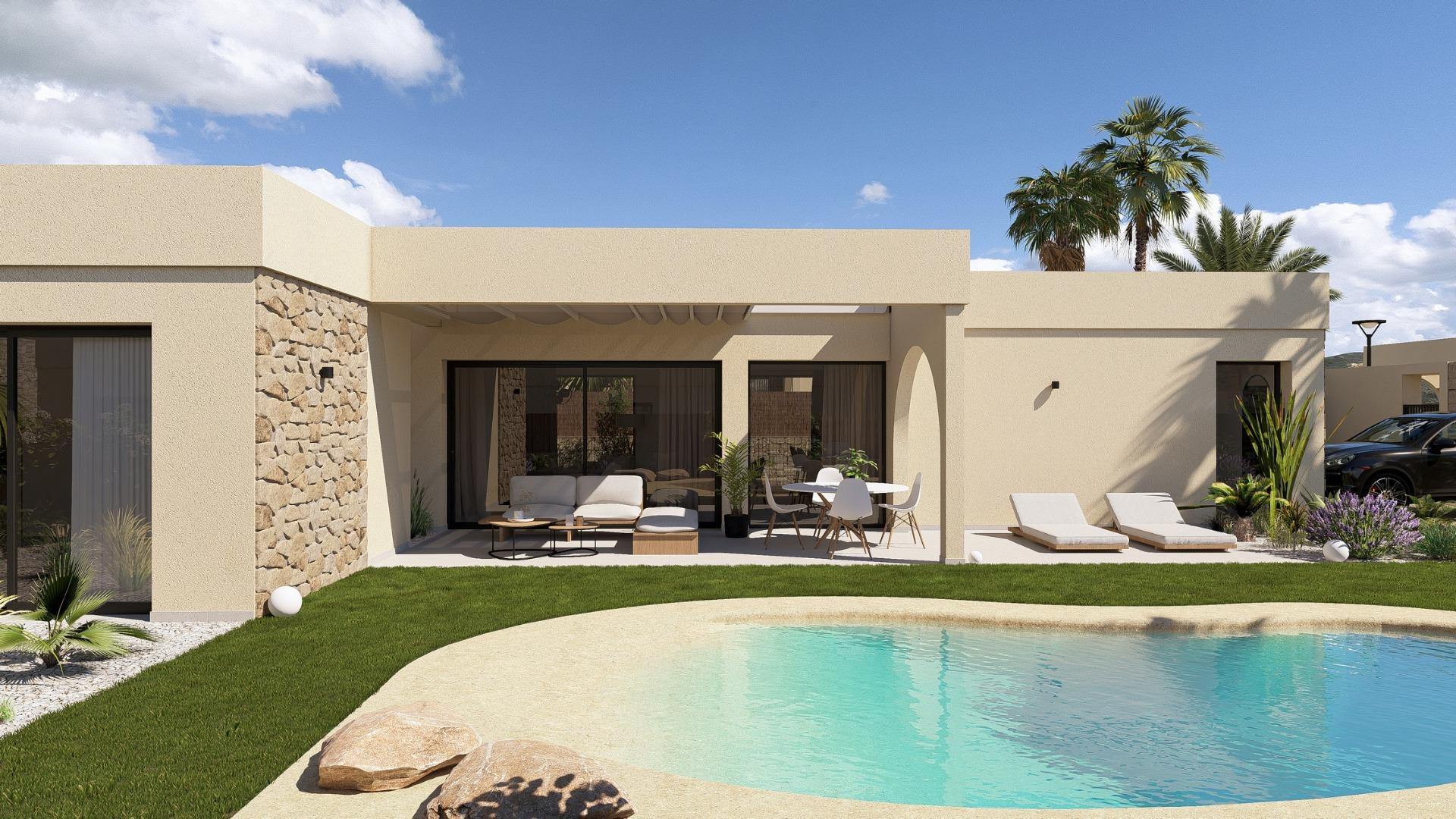 Moderne gelijkvloerse villa's in Altaona Golf Resort Murcia