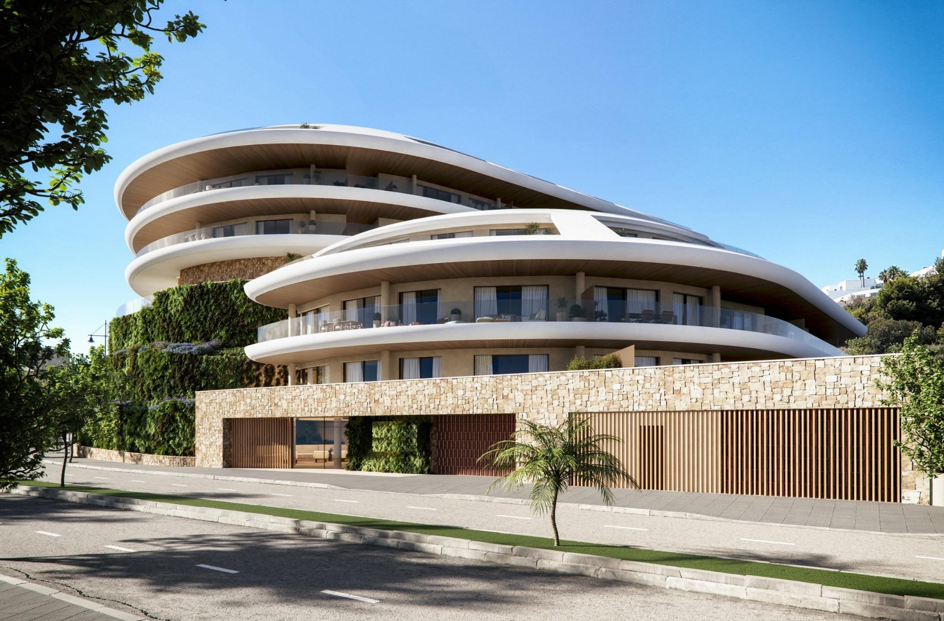 Appartements de luxe avec vue sur la mer à 100 m de la plage à Carvajal, Fuengirola