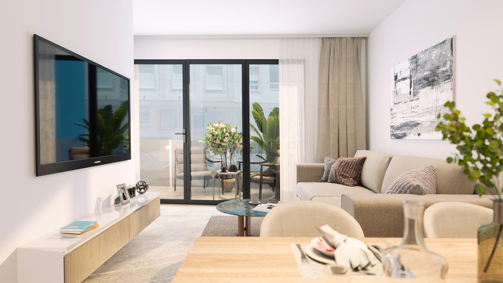 Apartamente moderne la doar 250 m de Playa del Cura, în Torrevieja
