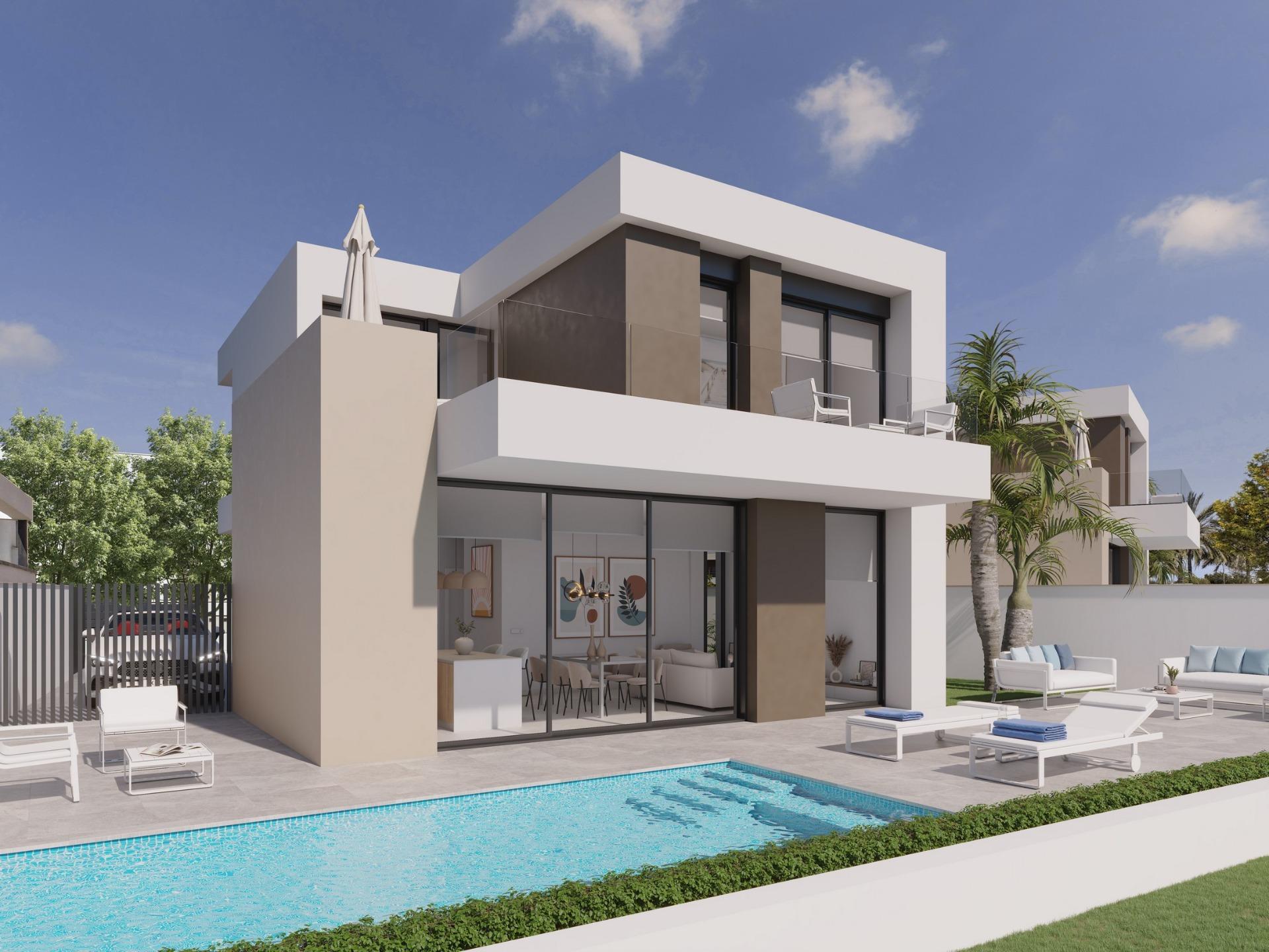Nieuwbouwwoningen aan de frontlinie van Roda Golf met privézwembad