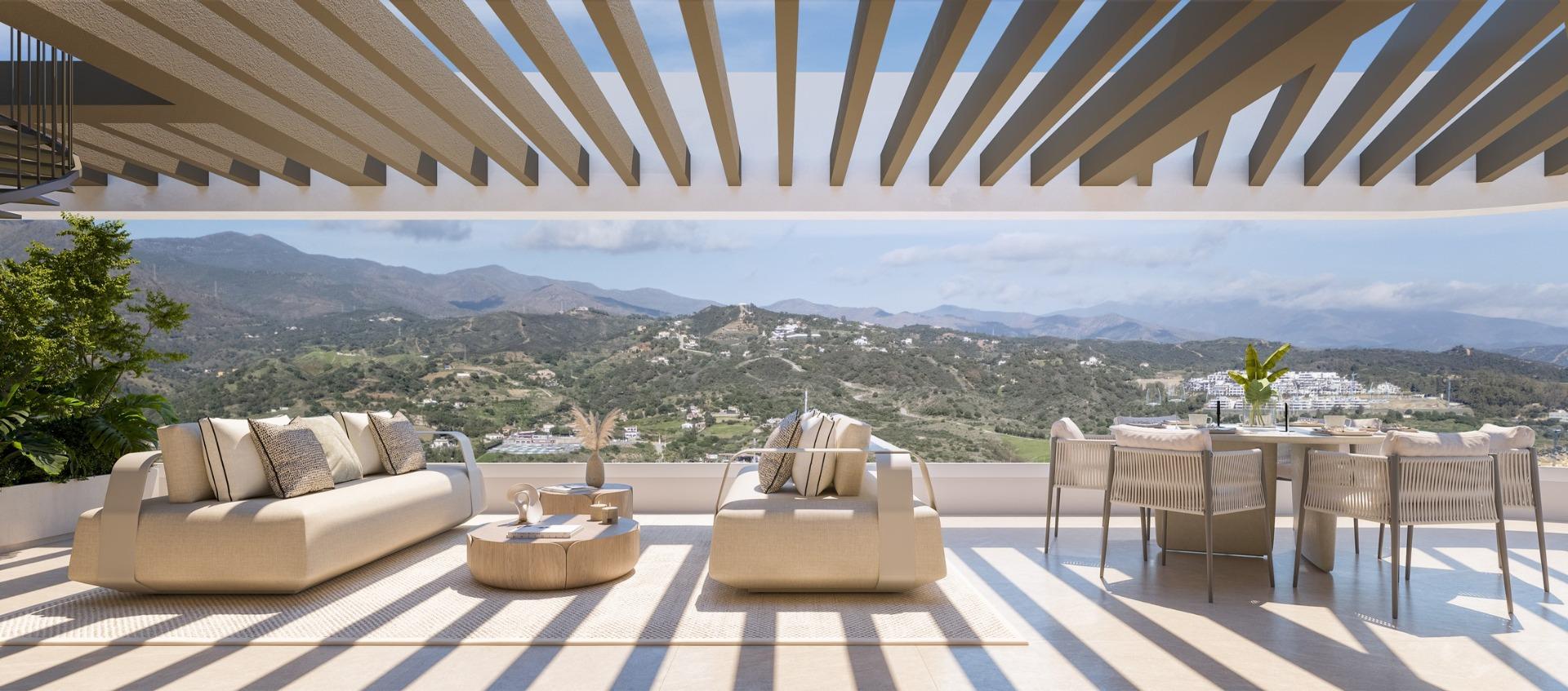 Exclusief woonresort in Estepona met uitzicht op zee en mediterrane levensstijl