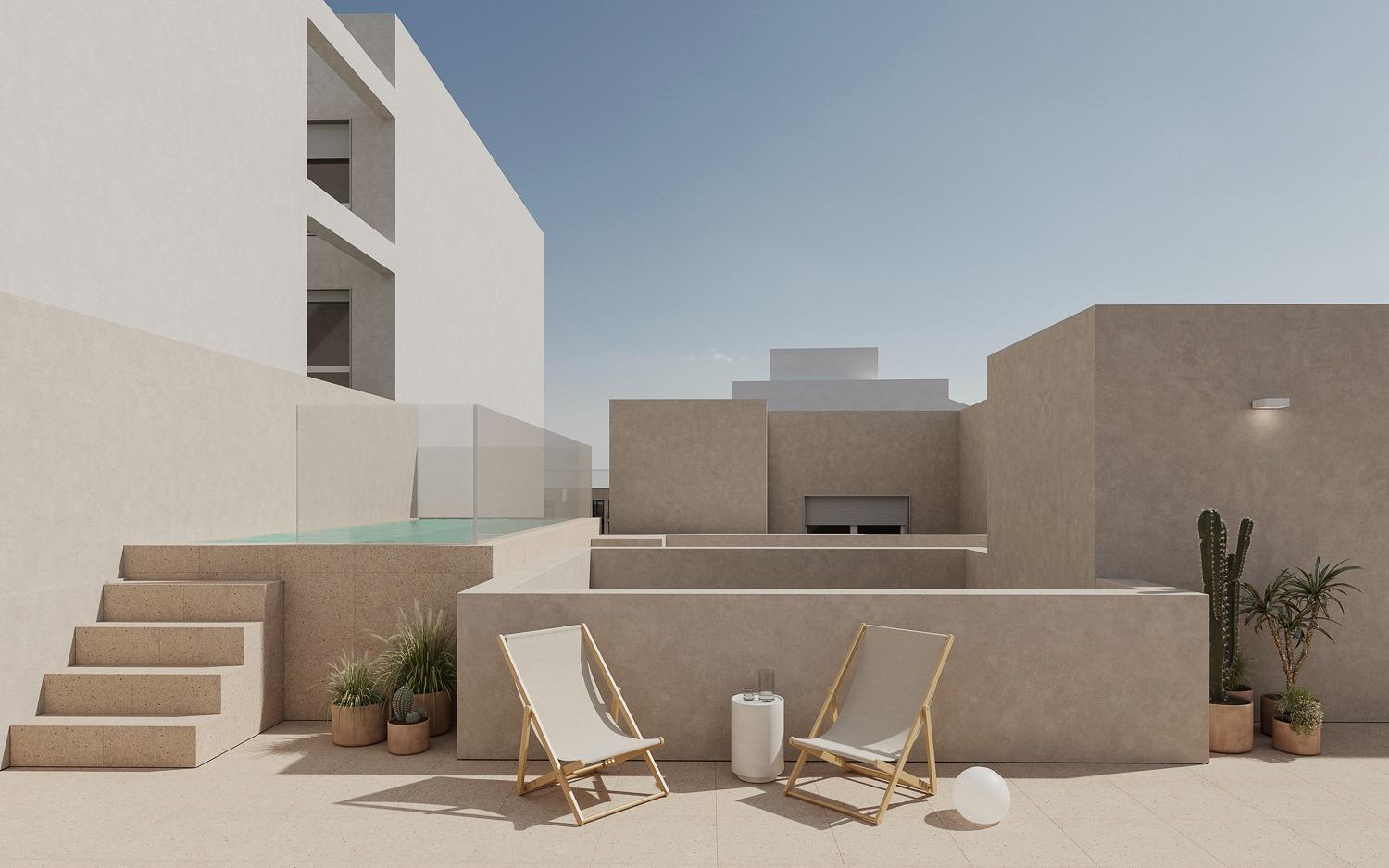 现代全新建造公寓，位于Torrevieja市中心，距海仅600米