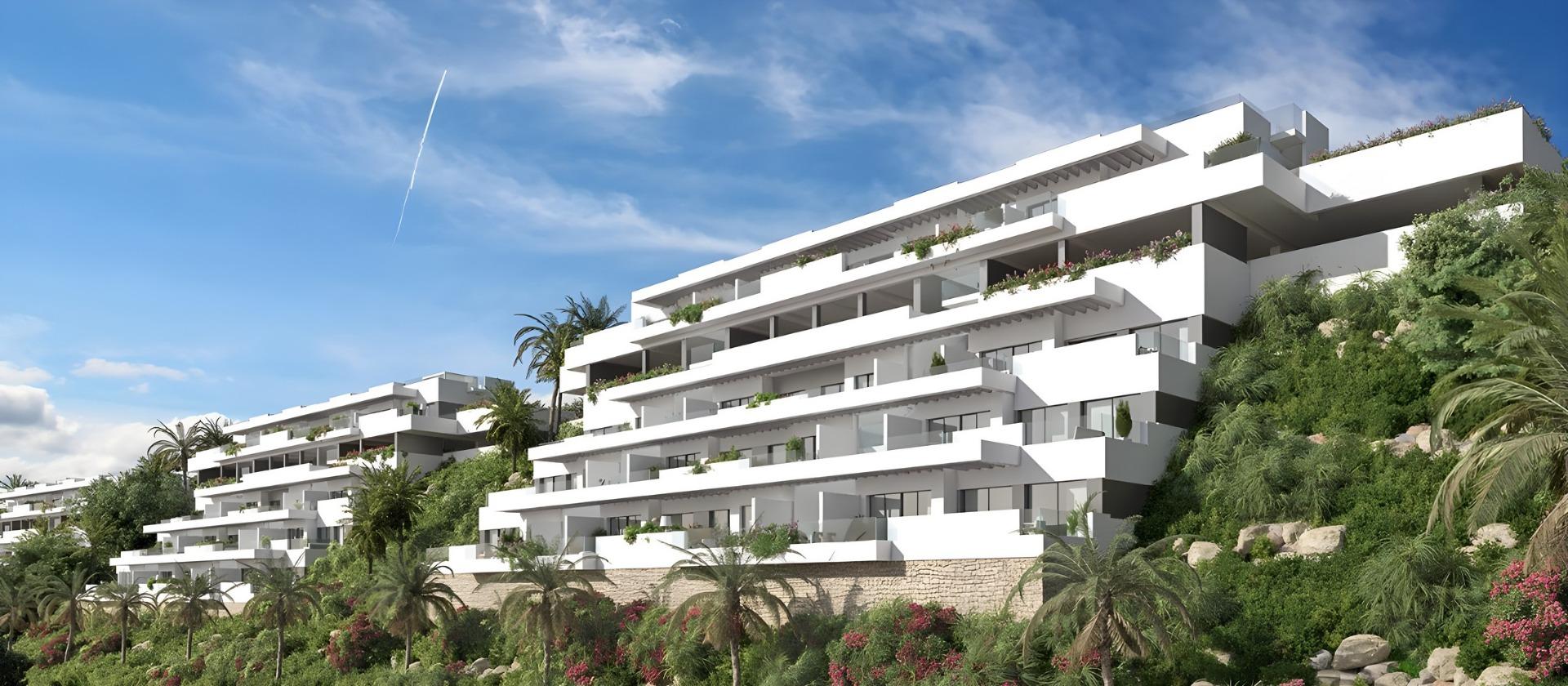 Appartements neufs de luxe avec vue sur la mer à Las Lagunas de Mijas
