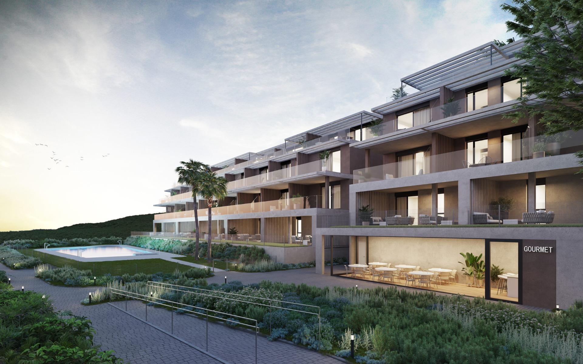 Neubau-Wohnanlage mit Golf- und Meerblick in der Nähe von Estepona
