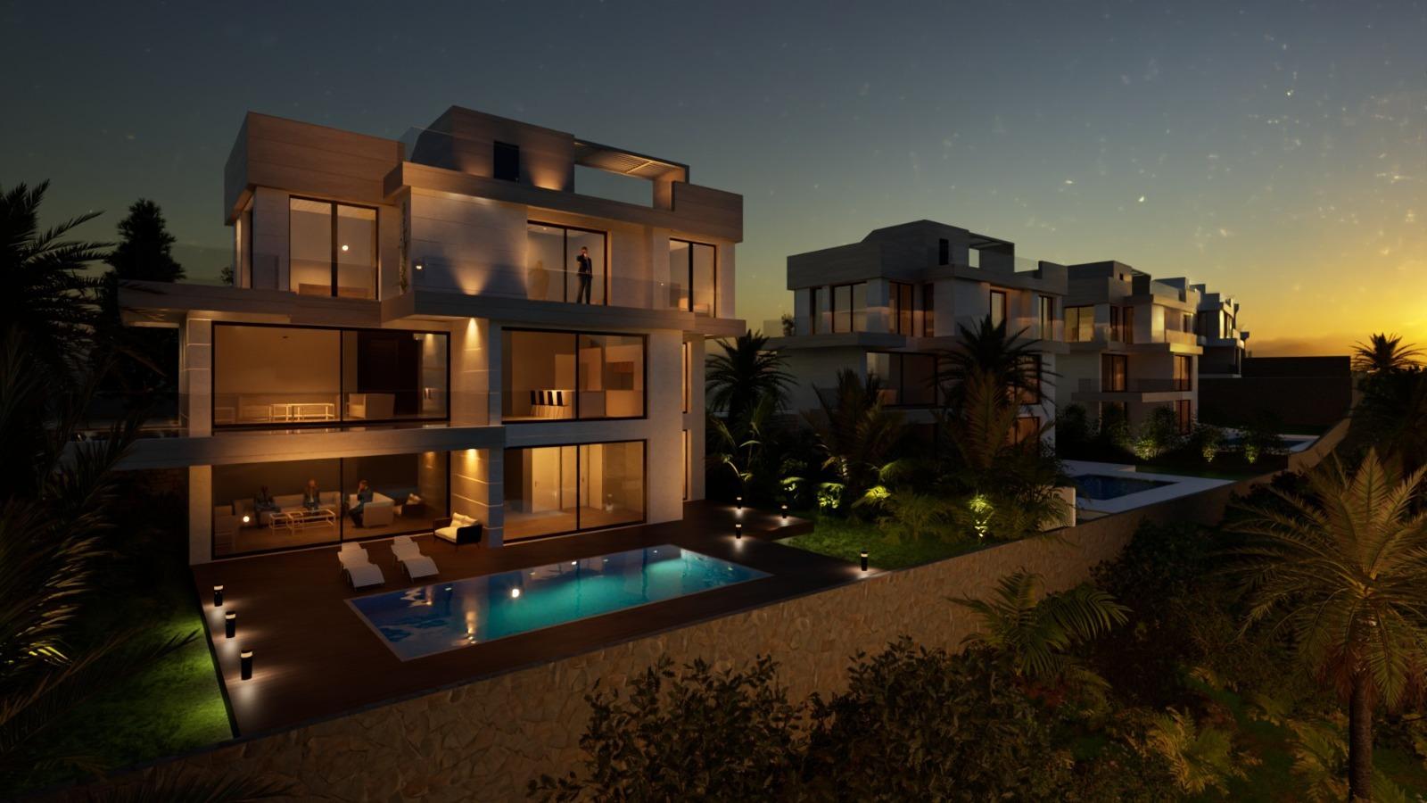 Villas exclusives neuves en première ligne de golf à Estepona