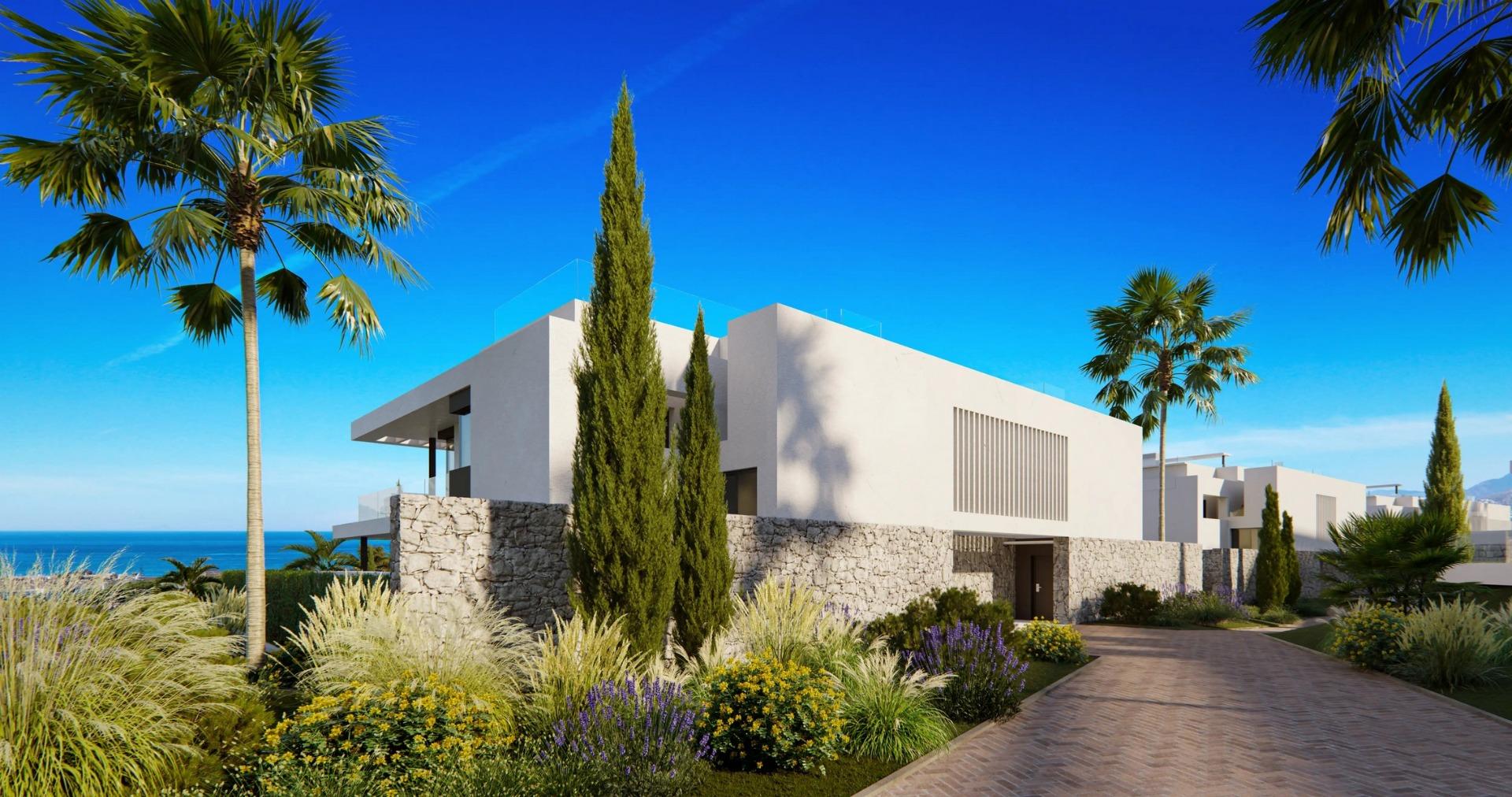 Neubauwohnungen in Marbella Ost mit Meerblick und Blick auf den Golfplatz