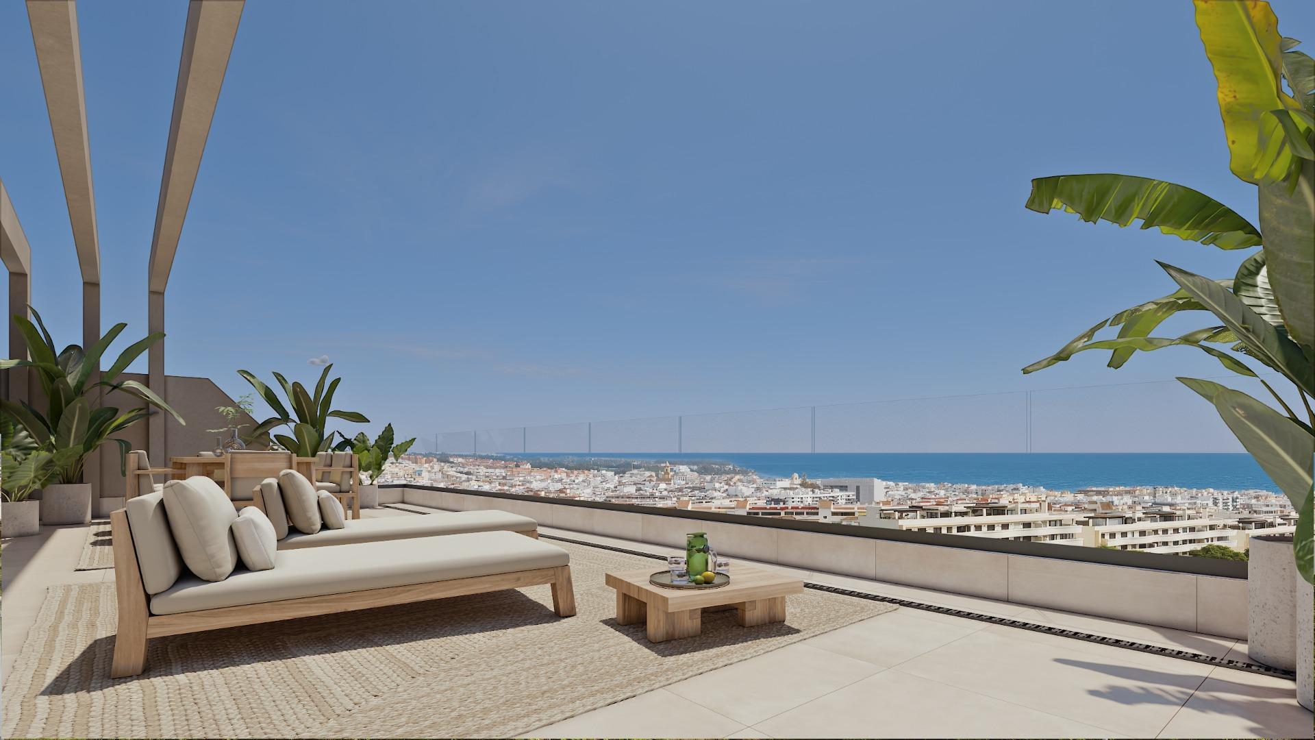 Exclusief woonresort in Estepona met uitzicht op zee en mediterrane levensstijl
