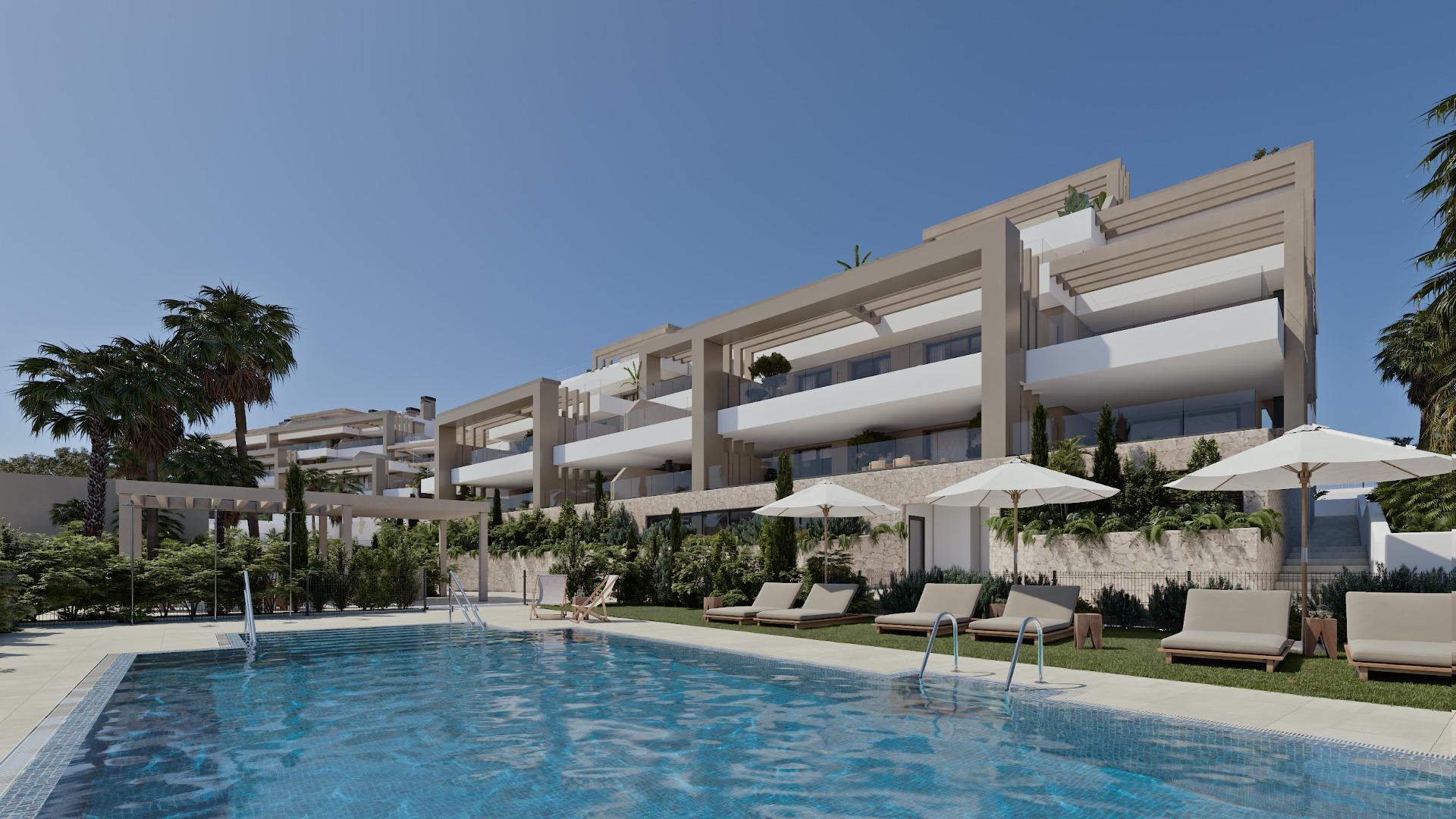 Exclusief woonresort in Estepona met uitzicht op zee en mediterrane levensstijl