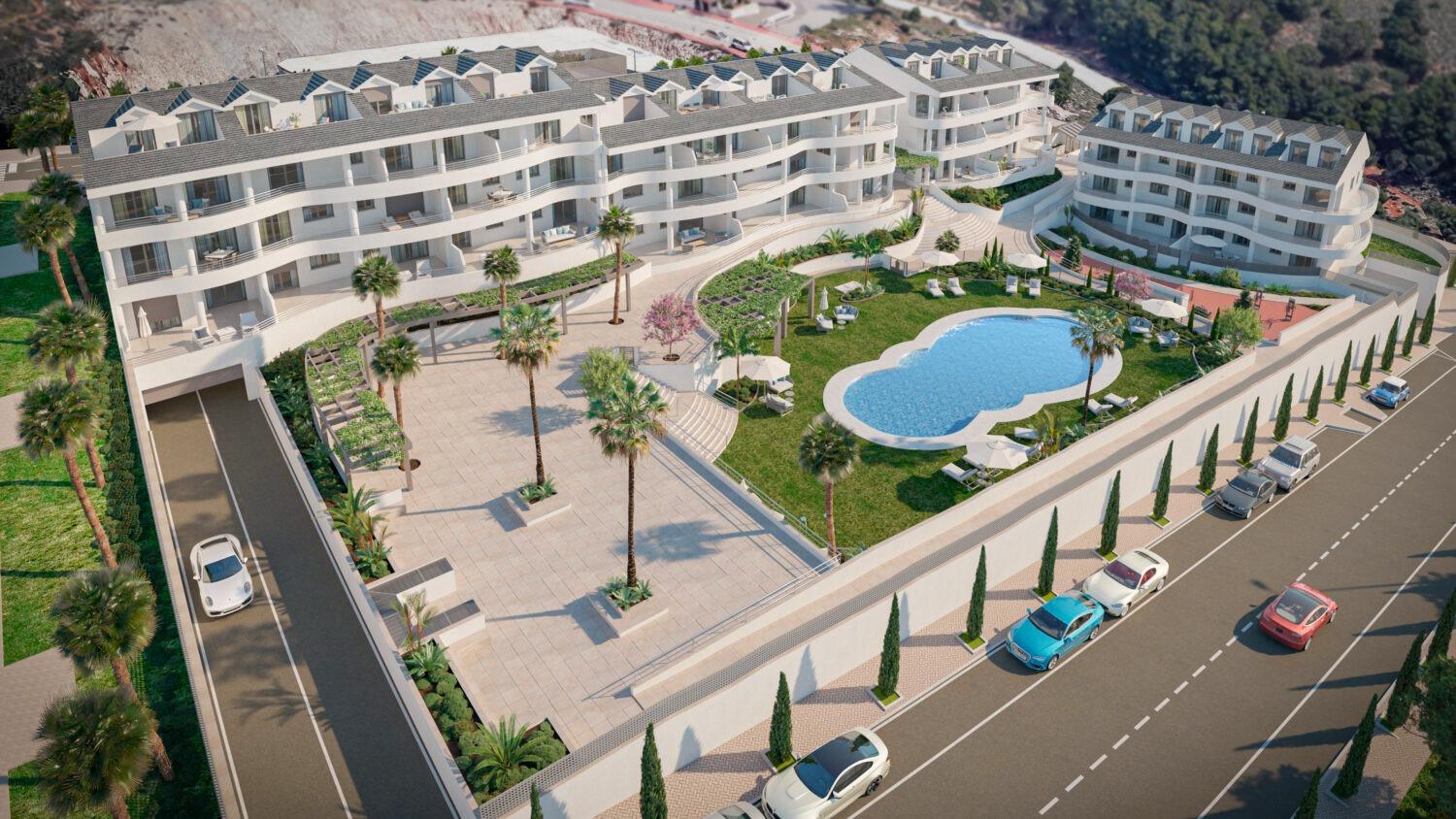 NOUVEAU COMPLEXE RÉSIDENTIEL AVEC VUE SUR LA MER À BENALMADENA