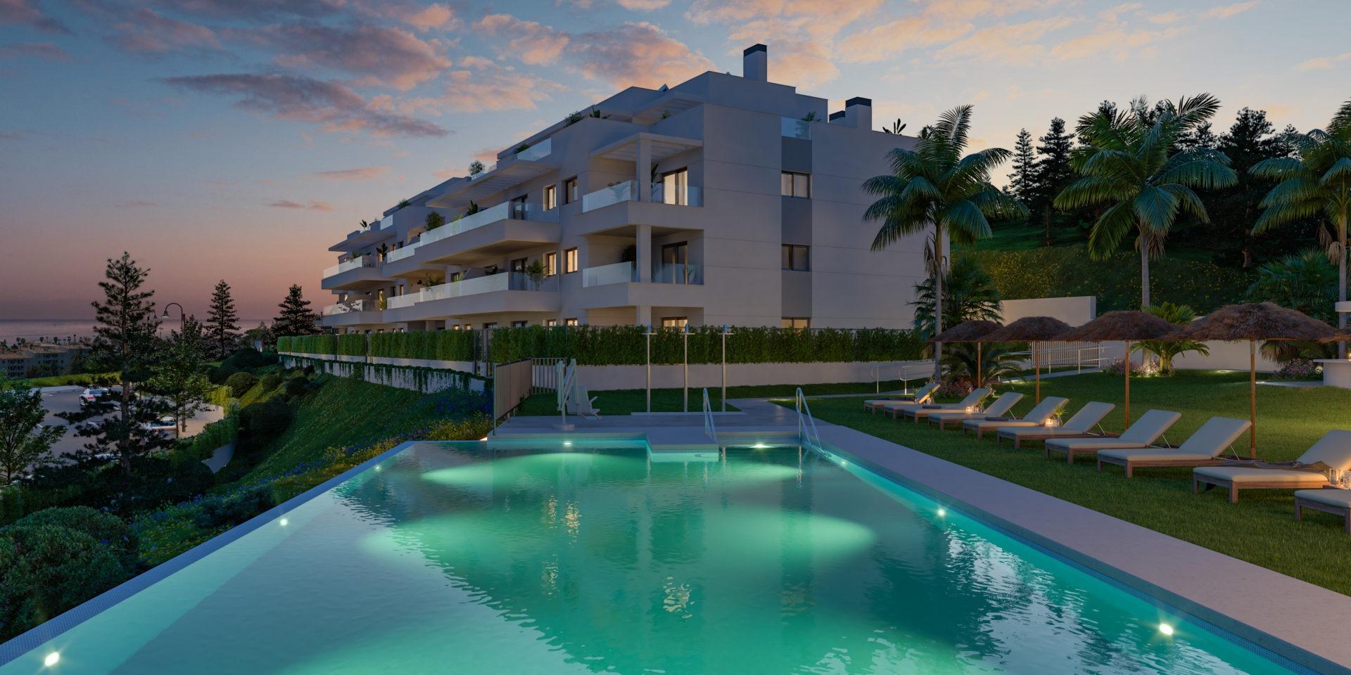 Nieuwbouw wooncomplex in El Chaparral, Mijas