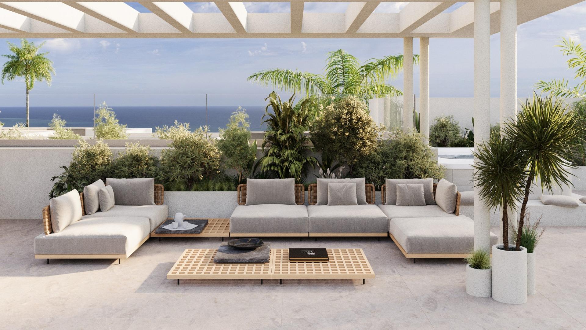 Moderno Residencial en Estepona: Amplios apartamentos con soleadas terrazas