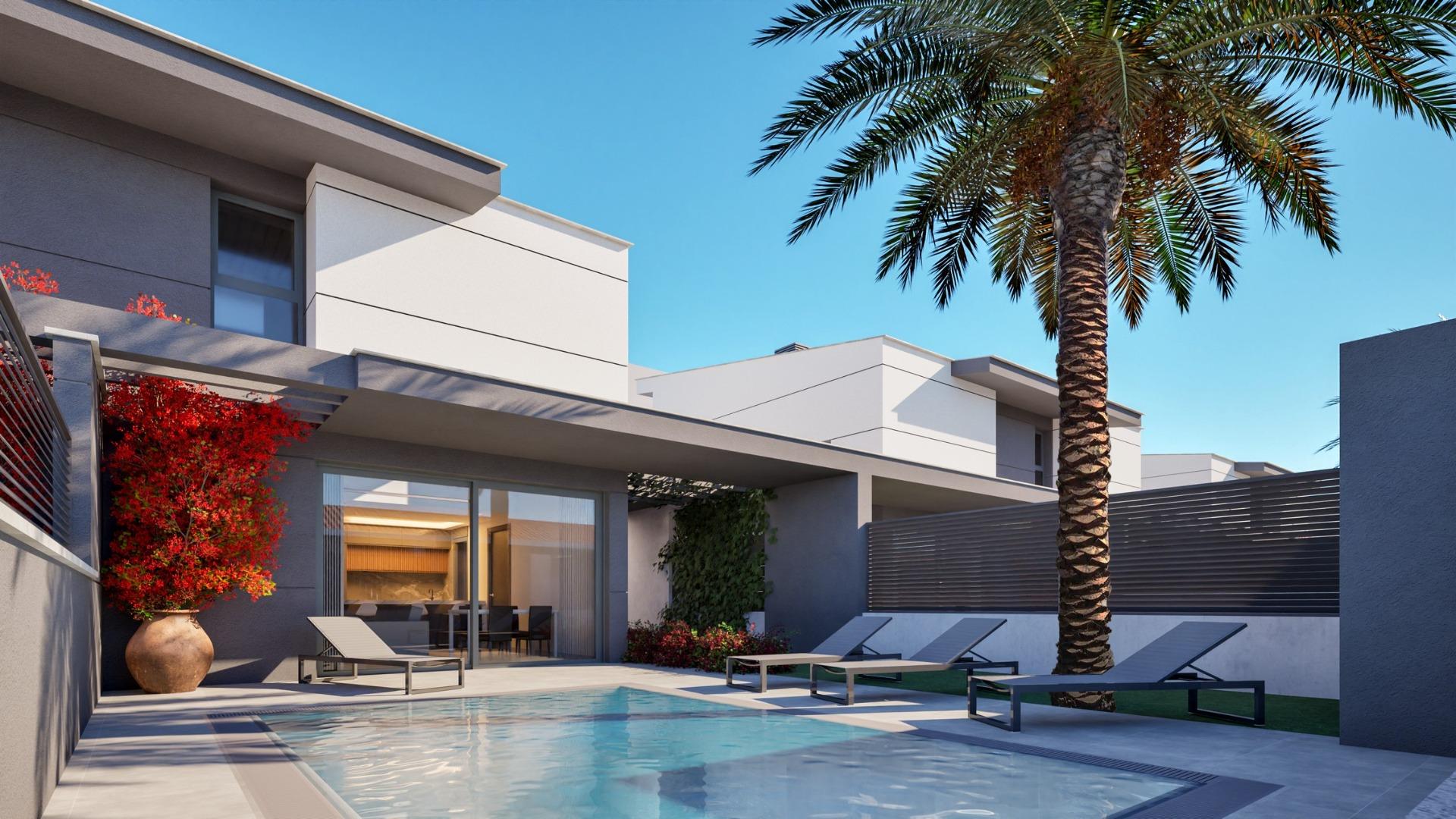NEU GEBAUTE HALB-FREISTEHENDE VILLEN IN LOS NIETOS, LA MANGA MAR MENOR
