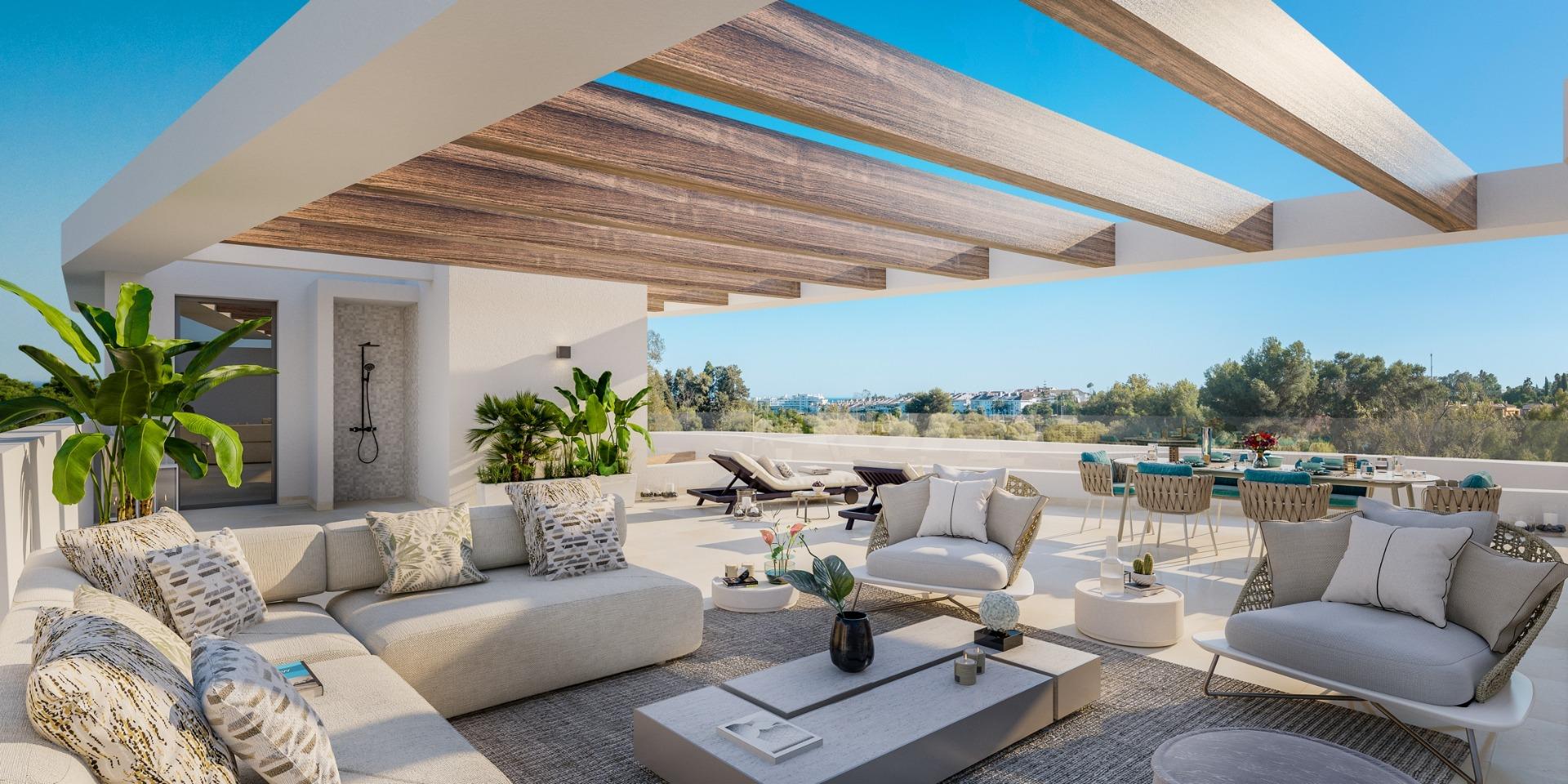 WOHNUNG IN LUXUS-URBANISATION IN FUSSLÄUFIGER ENTFERNUNG VON MARBELLA
