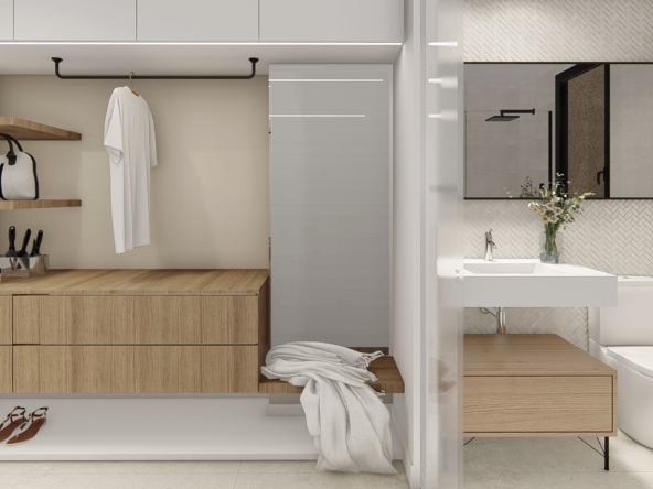 (10) - Paris VIII - Dressing and bathroom of ground floor bedroom