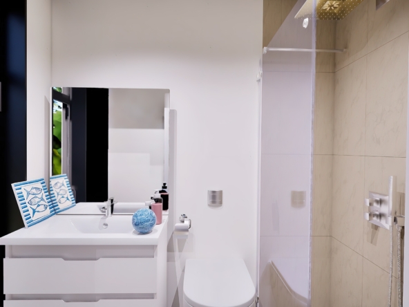 6-Apartamento Planta Baja-Baño del Dormitorio principal en Suite