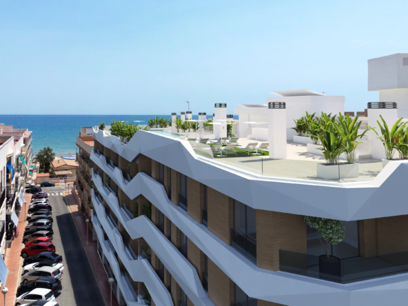 Fachada con vistas al mar